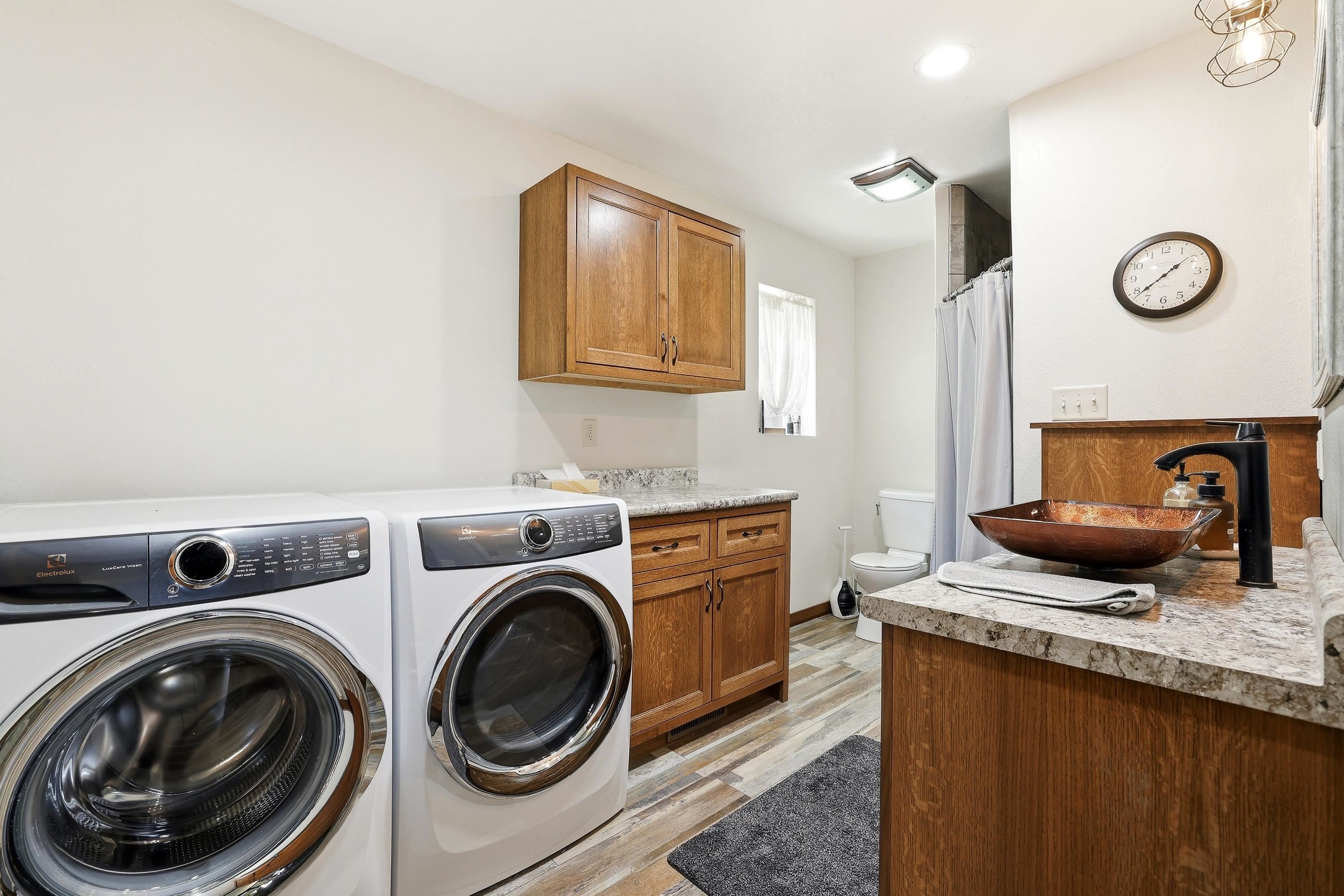 Ensuite is set-up for washer & dryer. These units are not included in the sale.
