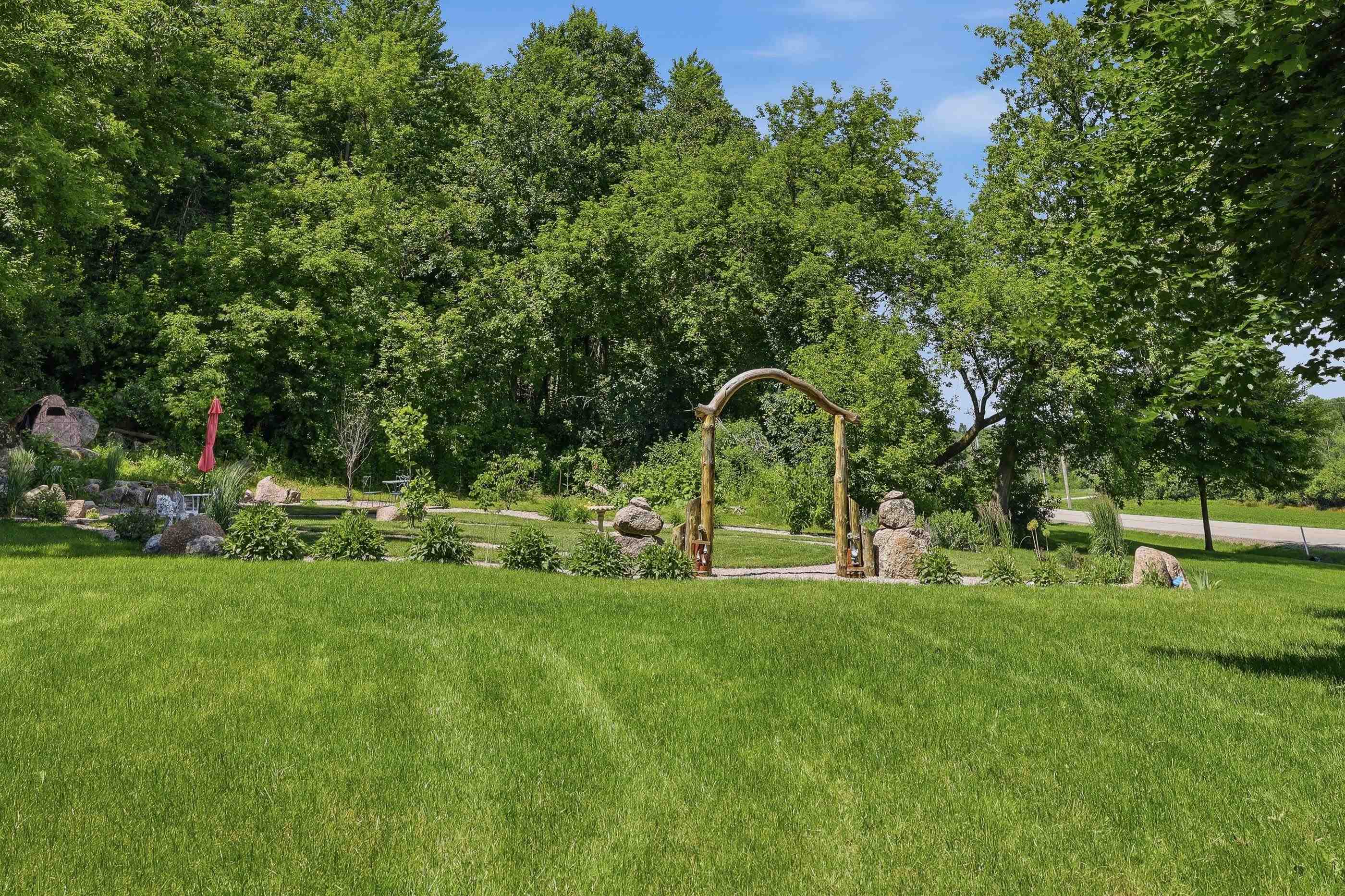 Outdoor entertainment area.