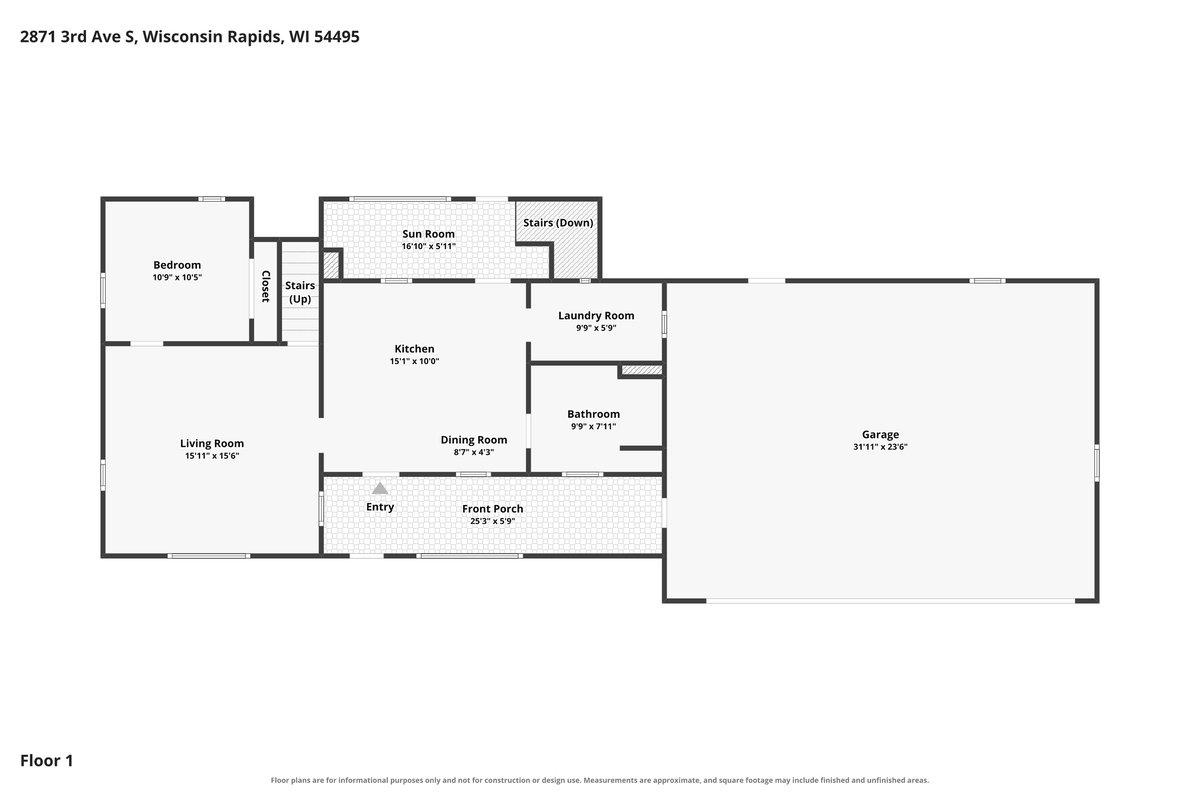 2871 3RD AVENUE SOUTH, Wisconsin Rapids, Wisconsin 54495, 3 Bedrooms Bedrooms, ,1 BathroomBathrooms,Residential,For Sale,2871 3RD AVENUE SOUTH,22603520
