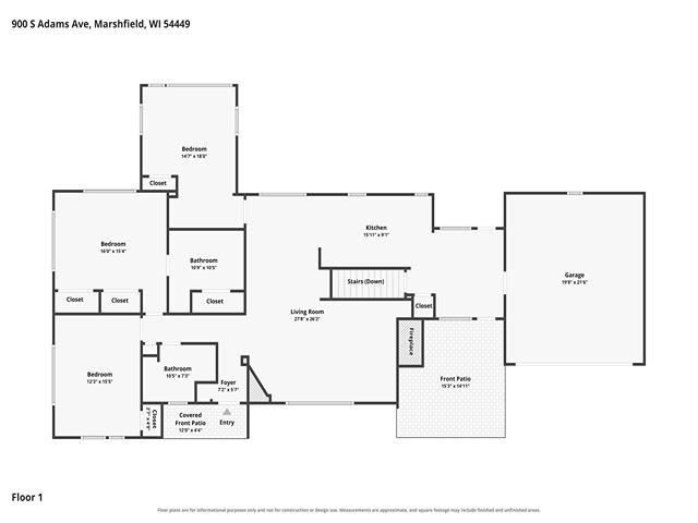 900 S ADAMS AVENUE, Marshfield, Wisconsin 54449, 4 Bedrooms Bedrooms, ,3 BathroomsBathrooms,Residential,For Sale,900 S ADAMS AVENUE,22603942