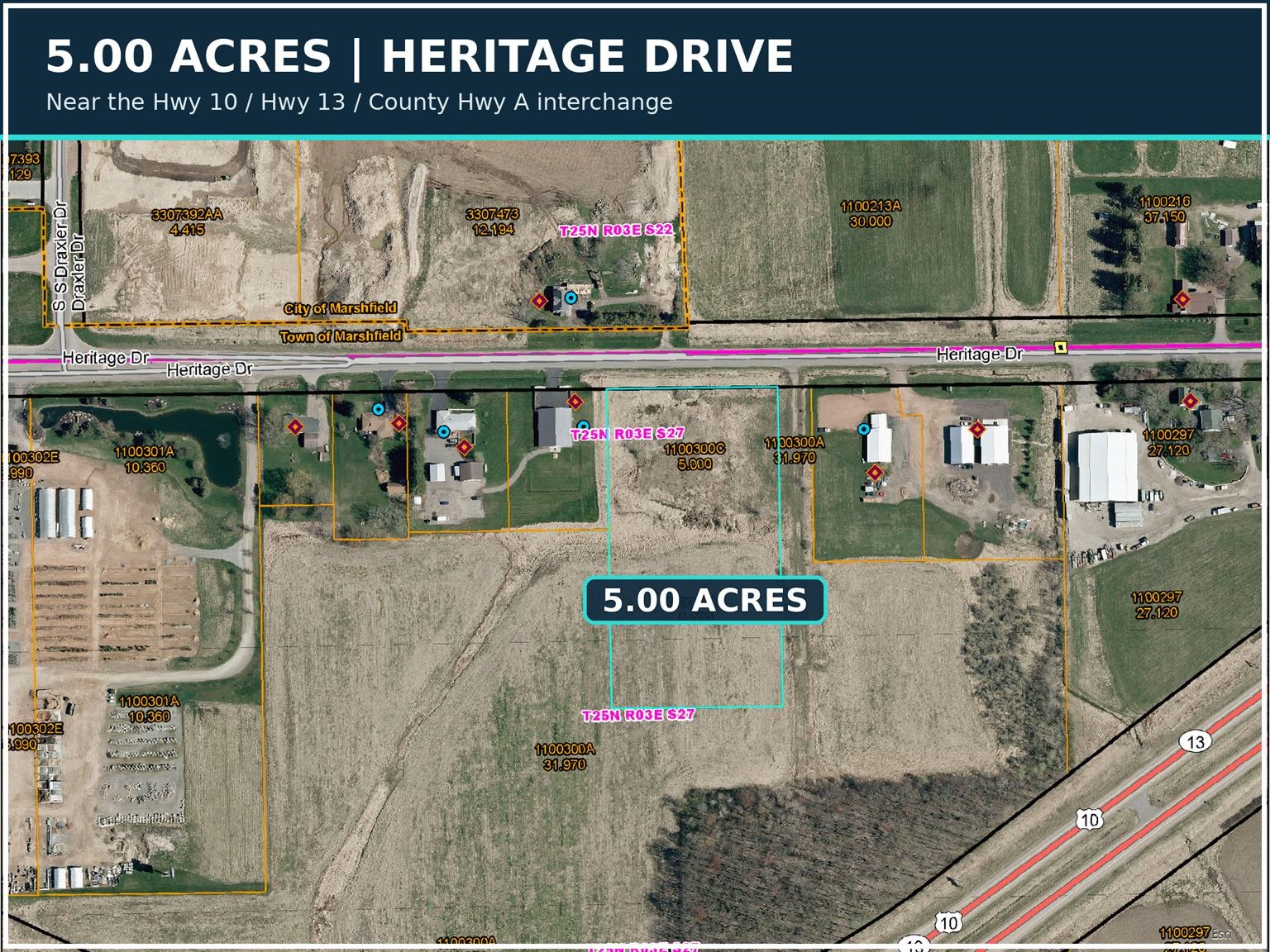 Lot 1 HERITAGE DRIVE, Marshfield, Wisconsin 54449, ,Land,For Sale,Lot 1 HERITAGE DRIVE,22604188