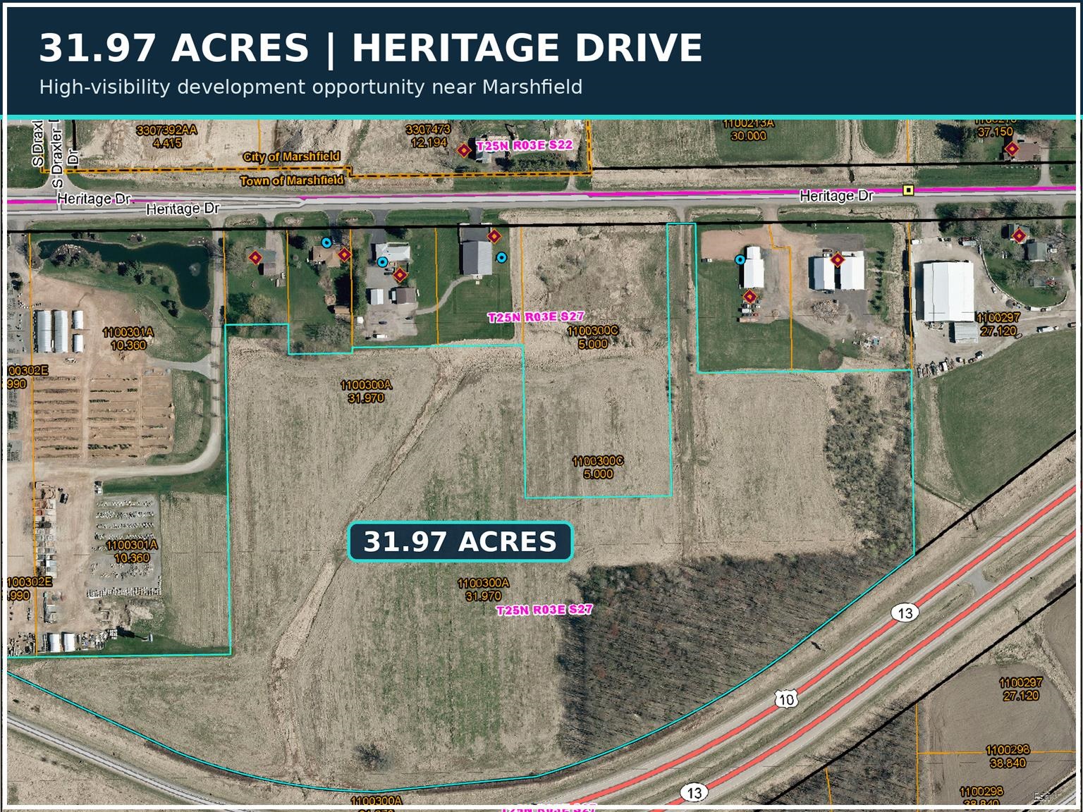 Lot 2 HERITAGE DRIVE, Marshfield, Wisconsin 54449, ,Land,For Sale,Lot 2 HERITAGE DRIVE,22604190