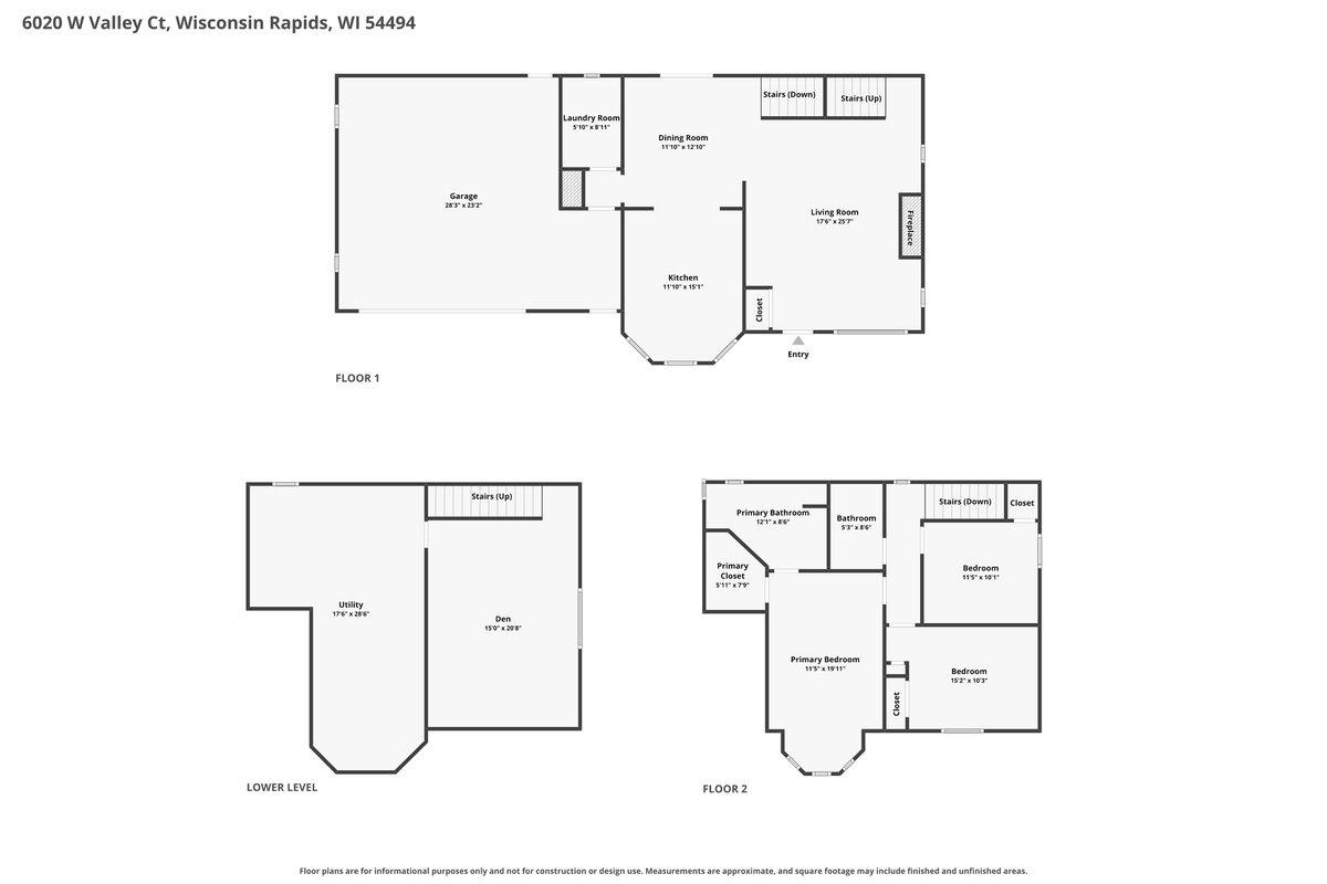 6020 W VALLEY COURT, Wisconsin Rapids, Wisconsin 54494, 3 Bedrooms Bedrooms, ,2 BathroomsBathrooms,Residential,For Sale,6020 W VALLEY COURT,22604544
