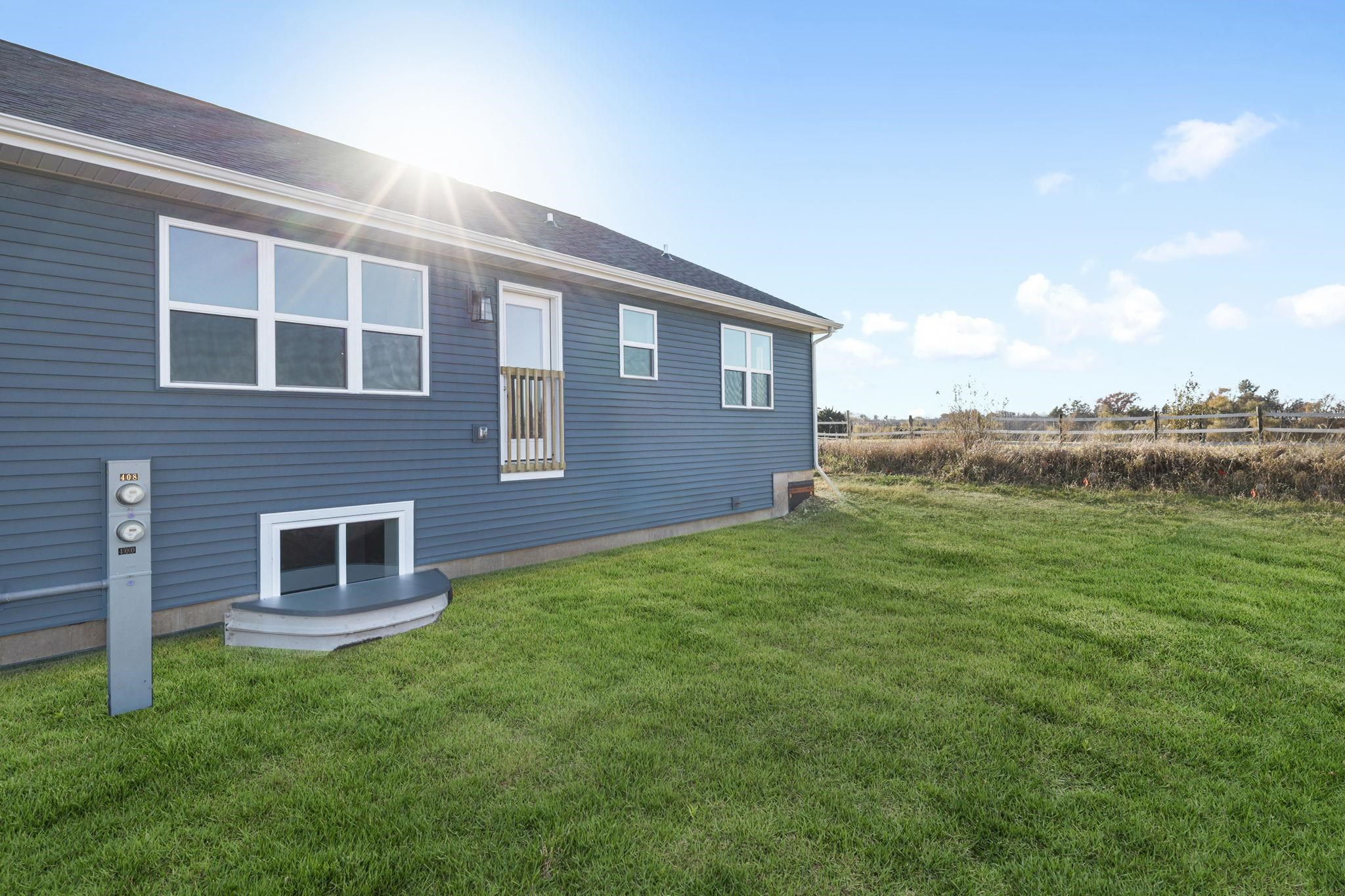 Virtually staged with grass