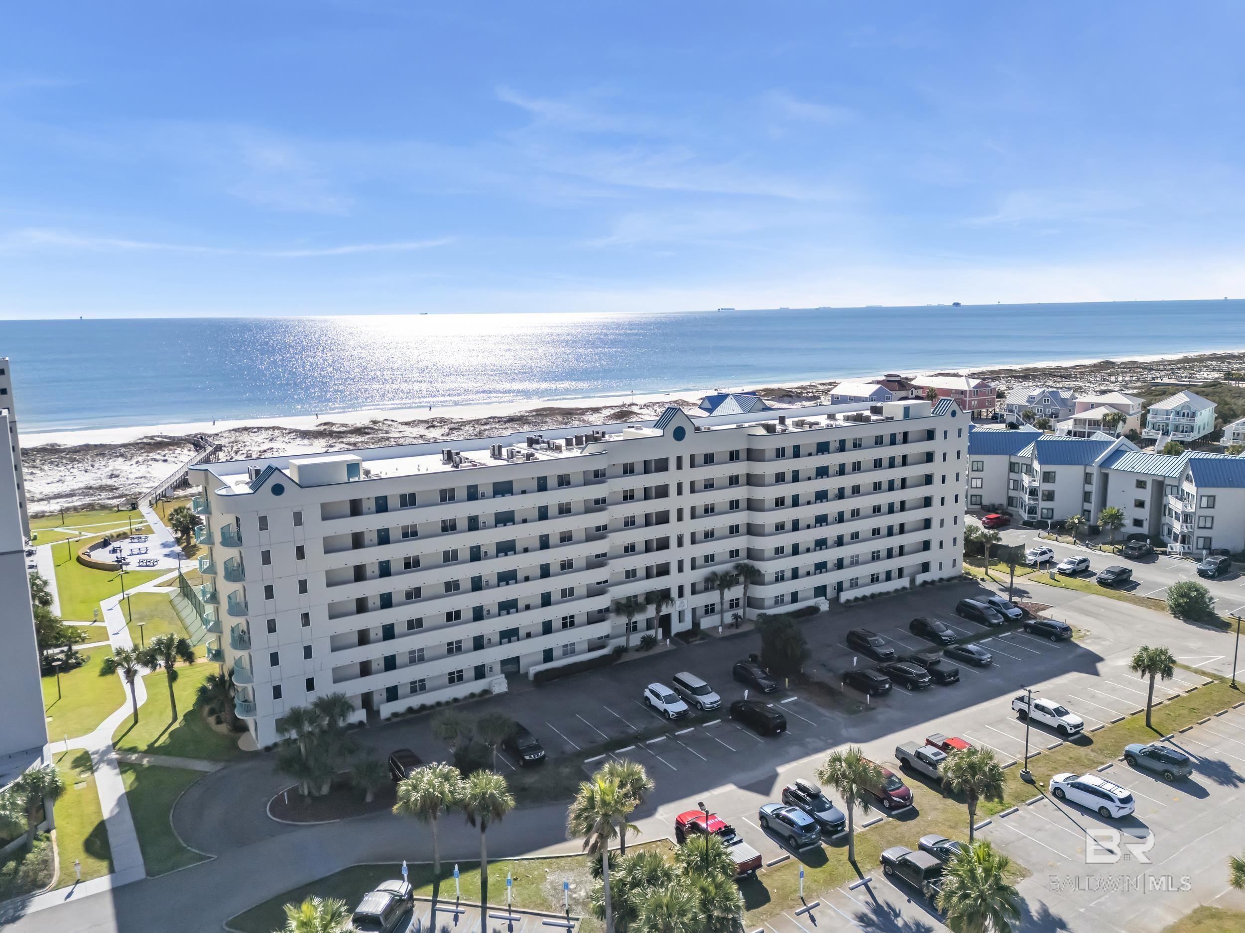 Welcome to the laid-back side of Alabama’s Gulf Coast, Plantation Palms #6401, a Gulf front 3BR/2BA condo. Enjoy morning coffee from the private balcony overlooking the Gulf while experiencing salty breezes and the soothing sound of waves. From there, head straight to the sugar-white sand for effortless beach days without the crowds. Or tee-off next door at Kiva Dunes, a premier golf course known for its accolades. Step inside to an easy, open layout designed for comfort after long days on the water (or on the greens). Plantation Palms has resort-style amenities that keep everyone happy, including multiple pools, hot tubs, tennis courts, fitness facilities and more!  Enjoy local favorites like an easy night out at Jesse's on the Bay for an elevated coastal dinner, or explore Fort Morgan Historic Site, a National Historic Landmark and one of the most unique day-trips on the coast. Take advantage of the Fort Morgan Road Trail for biking and walking. And of course, this end of the peninsula is all about boating, fishing, dolphin-watching, sunsets, and unplugging. Fort Morgan is a rare mix of quiet beaches, natural beauty, and old-school coastal charm - a place where you can actually exhale. Buyer to verify all information during due diligence.