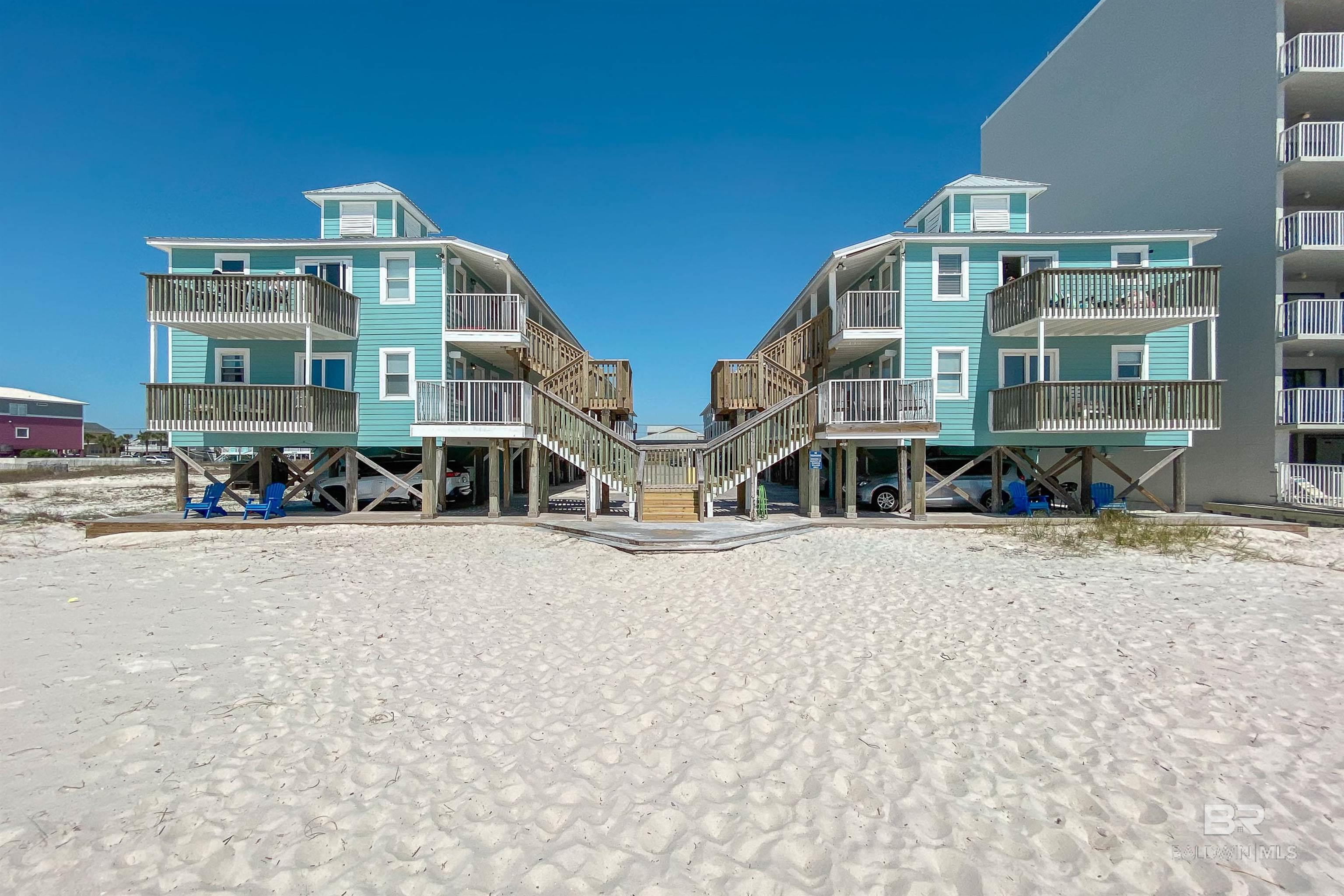 Wake up to breathtaking Gulf views in this charming 2-bedroom, Gulf-front condo, perfectly located in the heart of Gulf Shores. This turn-key, rental-ready unit boasts a great rental history, making it an excellent investment opportunity or personal beach retreat.Enjoy a private balcony overlooking the sugar-white sand and emerald waters, perfect for morning coffee or sunset views. Inside, you’ll find thoughtful updates, including a fully stocked kitchen with everything needed to enjoy your stay, granite countertops, stainless steel appliances, and a stylish backsplash, giving the space a clean, modern coastal feel. The open living area flows seamlessly to the balcony, ideal for relaxing or entertaining.Additional features include a dedicated covered parking spot, heated pool, and direct beach access. Conveniently located across the street from The Beach House Kitchen, Waves Beach Store, Island Ice Cream, and S & S Seafood Market. Sold fully furnished, this condo is ready for you to start living the beach life. Buyer to verify all information during due diligence.