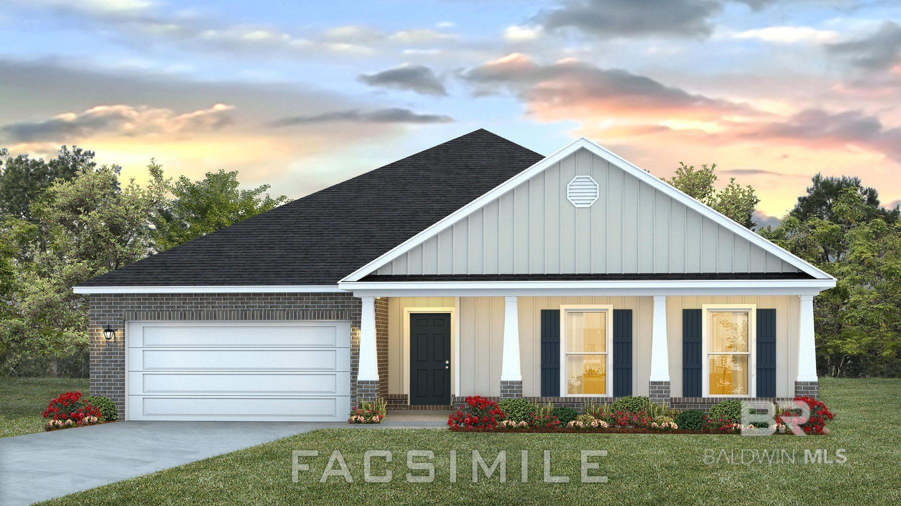 New Phase in Raley Farms now open for sale! Welcome back to one of the fastest selling communities in Gulf Shores, Alabama! This popular community is just minutes from the white, sandy beaches that Gulf Shores is famous for having! Discover sophistication in the Victoria floorplan. This one-story, 4 bed, 2.5 bath home features 2,250 square feet of open living space and a back yard water view of the community lake. Features of this home include EVP throughout, quartz countertops, soft close cabinets, large breakfast bar, walk in pantry, large single bowl under mount stainless sink, stainless steel appliances, two ceiling fans, trey ceiling, crown molding and two covered patios front and back. There is plenty of room for parking with the attached double car garage and driveway. Community amenities include a large community pool, sidewalks, common area, and more! This home is being built to GOLD Fortified Standards potentially saving you on insurance. The home also comes with a 'Home Connected' (SM) Smart Home package, 1-year builder's and 10-year structural warranty. Home is under construction. Pictures are of similar home and not necessarily of subject property, including interior and exterior colors, options, and finishes. Buyer to verify all information during due diligence. Estimated completion of February 2026!