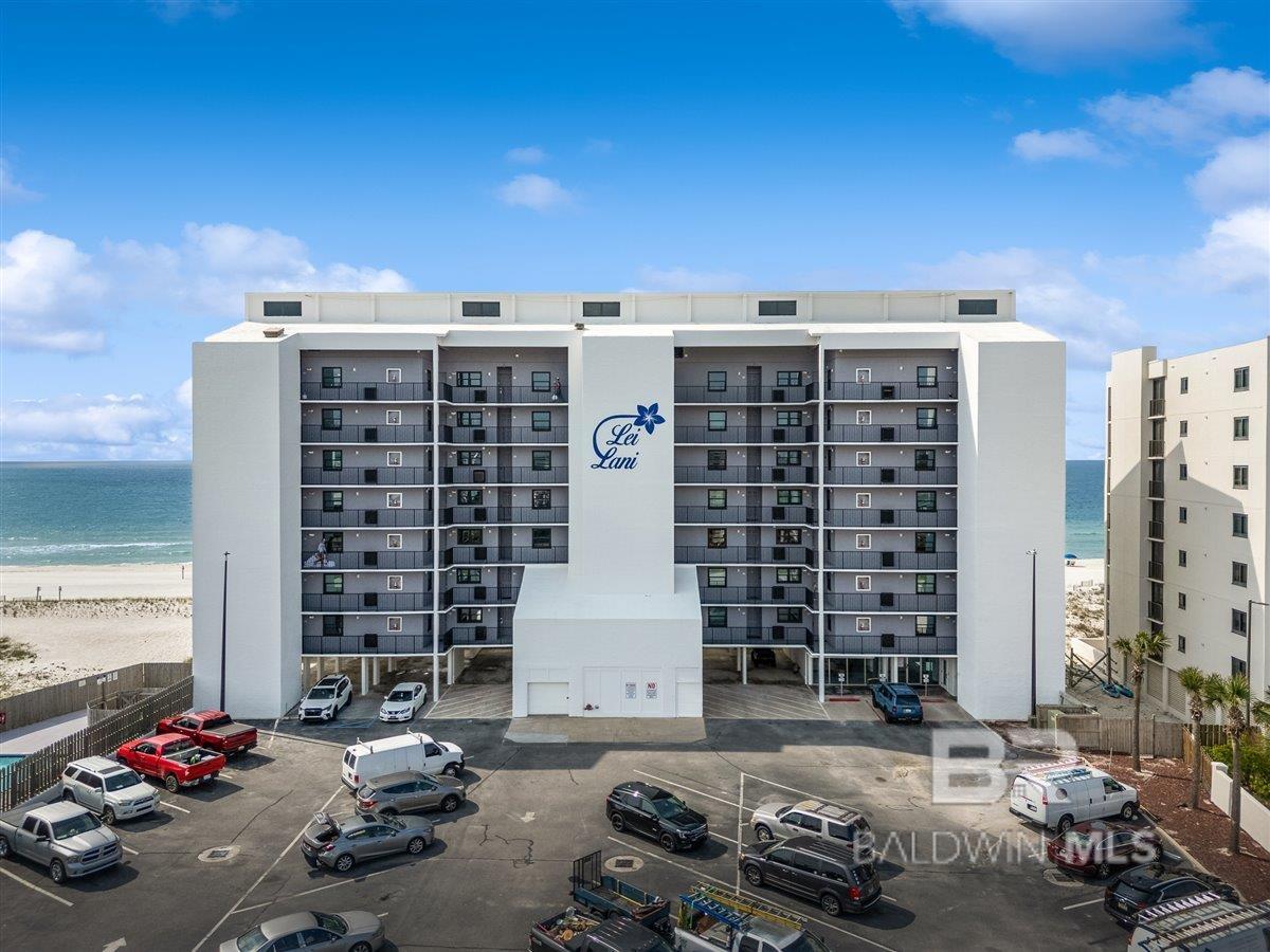 Doesn’t get much better than this in Orange Beach, AL! Watch the dolphins from your Gulf Front Balcony OR the Ole River boat dock. Lei Lani Tower is located Gulf Side with fantastic community amenities, including two outdoor pools, heated indoor pool and BBQ area.  Ole River side amenities including  first come first serve boat slips. Gulf Facing Outdoor Pool, Heated Indoor Pool  and tennis courts.  Lei Lani Tower just underwent a complete complex improvement and you get to benefit!  Low monthly HOA dues of $597 a month for a like new complex in a fantastic location.  Perfectly suited for the boating and beach enthusiast.  Just minutes from the Flora Bama and The Pass.  Sold Furnished – great rental! Complex scheduled to reopen April 1 so can be viewed then.  If you are looking for a boating friendly complex in Orange Beach be sure to check out Lei Lani Tower! Additional  photos to be provided by 4/25/2026. This condo is newly available for showings following completion of major building improvements finalized April 15, 2026, and that kept the building closed for the duration of 2025 through April 15. During the renovation period, no access was permitted to owners or prospective buyers, and the unit was listed in MLS solely for lender compliance. Days on market reflect this restricted access period—not active buyer exposure.    Buyer to verify all information during due diligence.