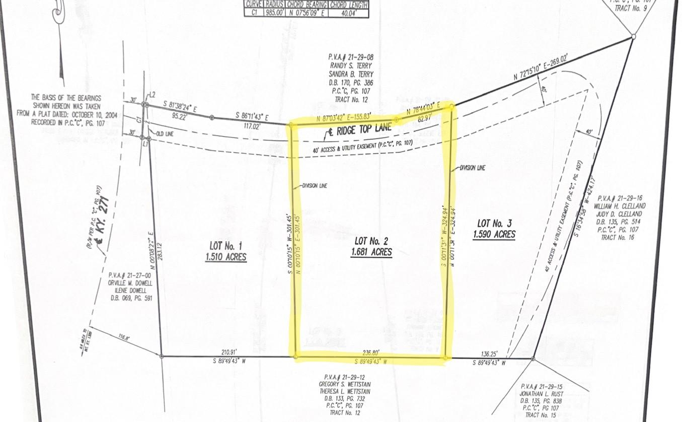 Lot 2 Ridgetop Ln, Lewisport, Kentucky 42351, ,Land,For Sale,Ridgetop Ln,90660