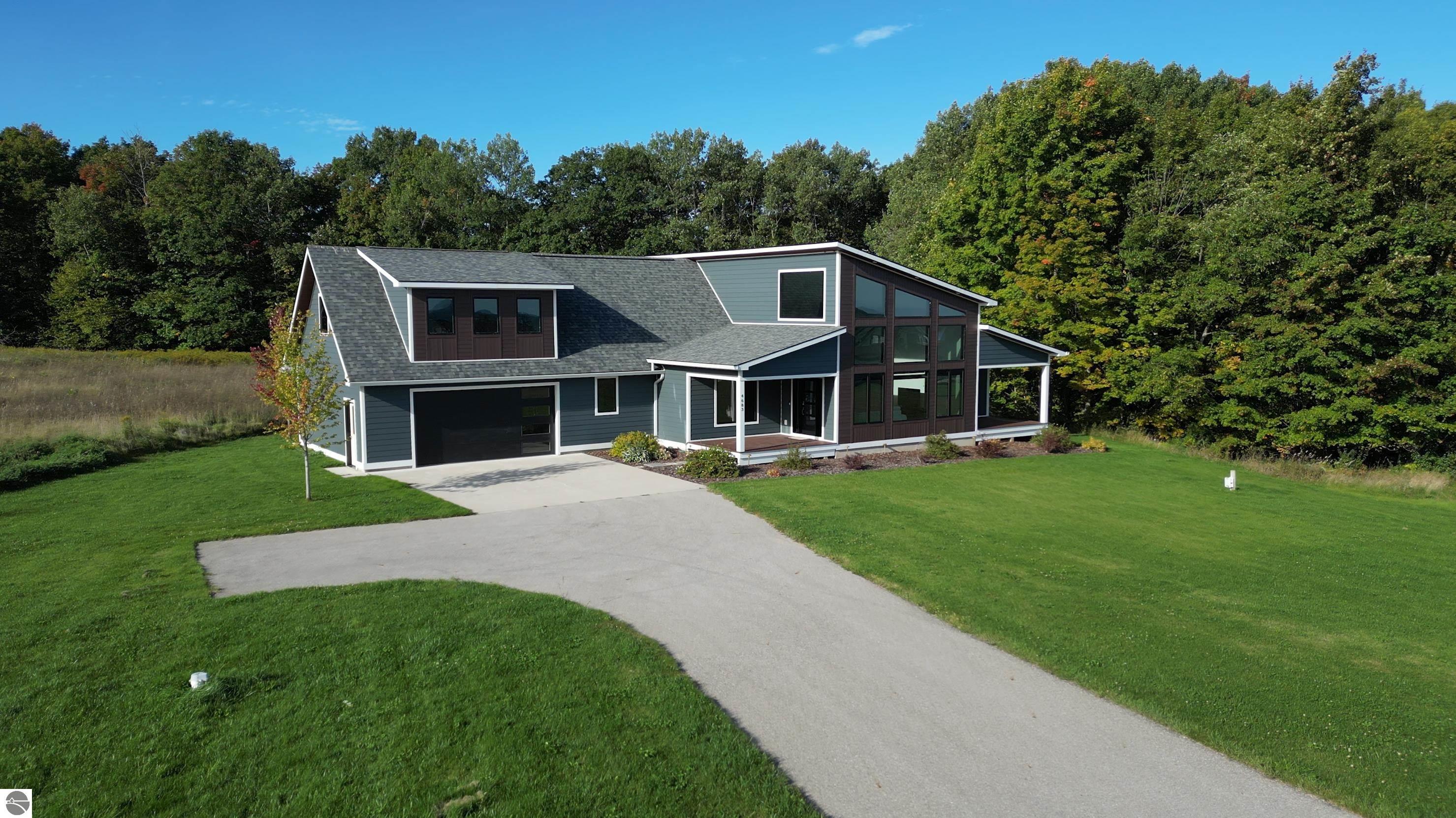 4683 E Water View Drive, Lake Leelanau, MI 49653 — front exterior