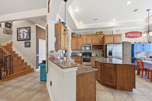 Kitchen overview from stairway