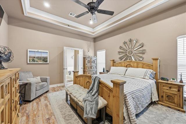 Primary bedroom with sitting area