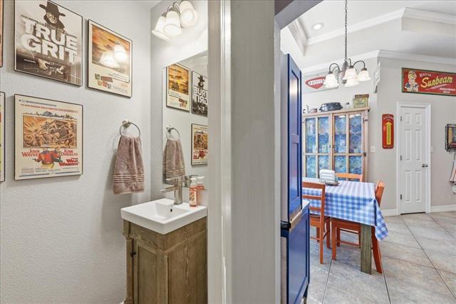 Half bath powder room