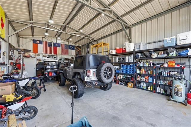 Workshop interior garage and storage side