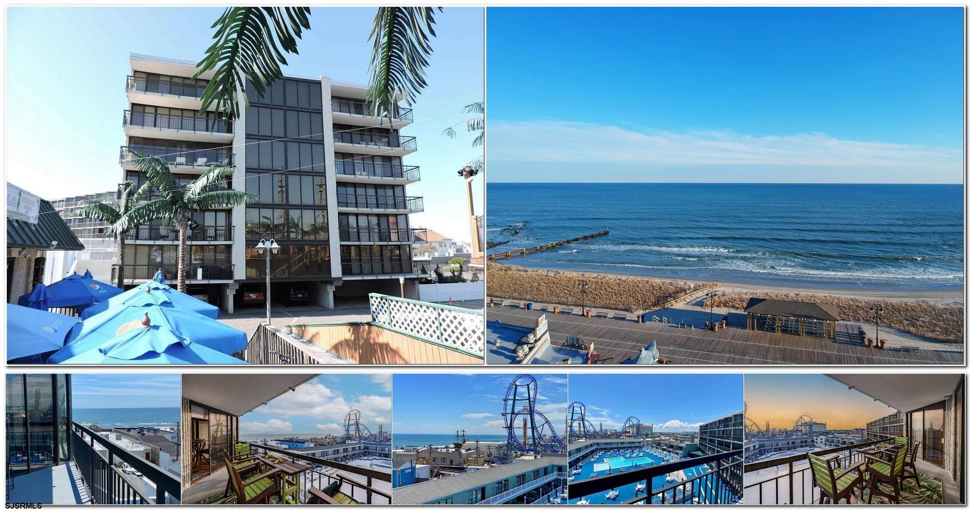 BREATHTAKING OCEAN & BEACH VIEWS!! High Quality Lifestyle in one of the best spots in Ocean City!! Location- Location- Location - Situated n the Top Floor overlooking the beach, boardwalk and pool, this beautifully maintained 2-bedroom, 2-bath condo offering comfort, convenience, and stunning ocean and pool views. Located in one of Ocean City’s most desirable condo buildings with fabulous life-style amenities, this residence places the boardwalk, beach, shops, and dining right at your doorstep.  Step inside to a bright and inviting open-concept layout, filled with natural light and ocean breezes. The living area opens to your private balcony, perfect for soaking in the sounds of crashing ocean waves and views of the sparkling pool. It’s the ideal spot for morning coffee or unwinding after a day in the sun.  The kitchen provides ample cabinet space and a functional design for easy vacation or year-round living. The primary bedroom includes its own en-suite dual vanity bath, offering a peaceful retreat, while the second bedroom comfortably accommodates guests or family. With two full bathrooms, the space is designed for comfort and convenience.  Ocean Colony is celebrated for its exceptional amenities, including; the largest swimming pool with lifeguard in OC; tennis courts; direct beach and boardwalk walk-out access; onsite Gym/Fitness center,; Elevators, On-site management, Assigned parking, 24-hr Security & bonus storage. IT HAS EVERYTHING you would ever want in an Ocean City beach condo!  Whether you’re searching for your perfect shore escape, a proven rental investment, or a low-maintenance year-round home, Unit 610 at Ocean Colony delivers the very best of oceanside living, paired with incredible ocean and pool views. Don’t miss this opportunity! Call us now to schedule a showing and place an offer for purchase today!