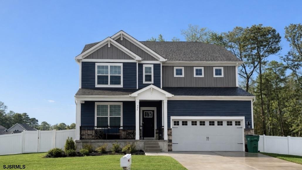 Welcome to this beautiful, nearly brand-new two-story home in the highly sought-after Harbor Pines community! Only 2 years old, this stunning property offers 3,230 square feet of thoughtfully designed living space, combining modern style, comfort, and functionality.  Featuring 4 spacious bedrooms, 3 full bathrooms, a versatile loft, 2-car garage, and a full unfinished basement, this home provides plenty of room to grow. The welcoming foyer leads you into a bright, open-concept layout ideal for both everyday living and entertaining. The eat-in kitchen boasts abundant counter space, a large pantry, and a peninsula that overlooks the expansive family room—creating the perfect gathering space.  A convenient ground-floor bedroom and full bathroom offer flexibility for guests, extended family, or a private home office. Upstairs, the luxurious owner’s suite serves as a true retreat with a spa-inspired bathroom and a generous walk-in closet. The additional bedrooms and spacious loft provide even more room for relaxation, work, or play.  Step outside to a fully fenced, oversized backyard—perfect for entertaining or enjoying peaceful outdoor living. This home also comes complete with a Smart Home System featuring a Qolsys IQ Panel, Honeywell Z-Wave Thermostat, Amazon Echo Dot, SkyBell doorbell camera, Eaton Z-Wave Switch, and Kwikset Smart Door Lock for modern convenience and security.  Don’t miss this exceptional opportunity to own a like-new home in the desirable Harbor Pines community!