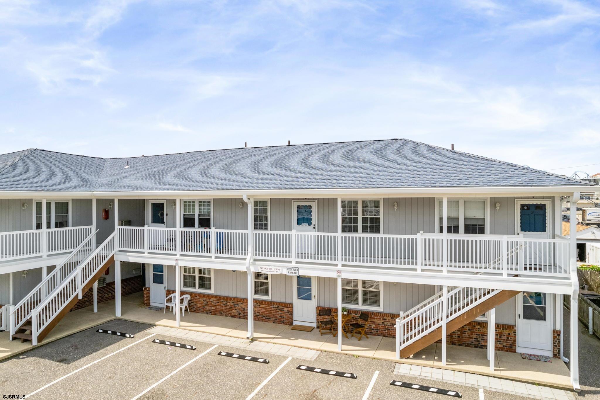 Welcome to your BEACH BLOCK vacation home in beautiful Ocean City. Steps away from the boardwalk and beach, this lovely home was completely renovated in 2022 and is offered fully furnished. With a strong rental history, this unit offers the ultimate flexibility as an ideal personal getaway or a dream rental location. The well-equipped kitchen includes a full suite of stainless steel appliances (2022), quartz countertops (2022), tile backsplash (2022), and wood, soft-close cabinets (2022). The first bedroom offers a king size bed, custom organized closet, and a separate keypad operated owners closet, while the second bedroom offers a custom made bunk bed with queen lower, twin xl upper and twin trundle, providing comfortable arrangements for up to 6 guests. The unit is also outfitted with recessed lighting throughout (2022), water heater (2022) and mini-split HVAC (2022), keeping the entire space comfortable year round. The beautifully designed tile bathroom includes all new sink, toilet, tub & fixtures (2022) and the entire unit was painted, with new trim and doors, and LVP flooring (2022). Parking is easy right outside the front door with a designated, extra-long space, large enough for two vehicles. Laundry facilities are also on site, conveniently located on the first floor of the complex for quick access. Nothing has been overlooked in this home and it’s ready for you or your guests to enjoy. Don’t miss out on this amazing location for the 2026 season!