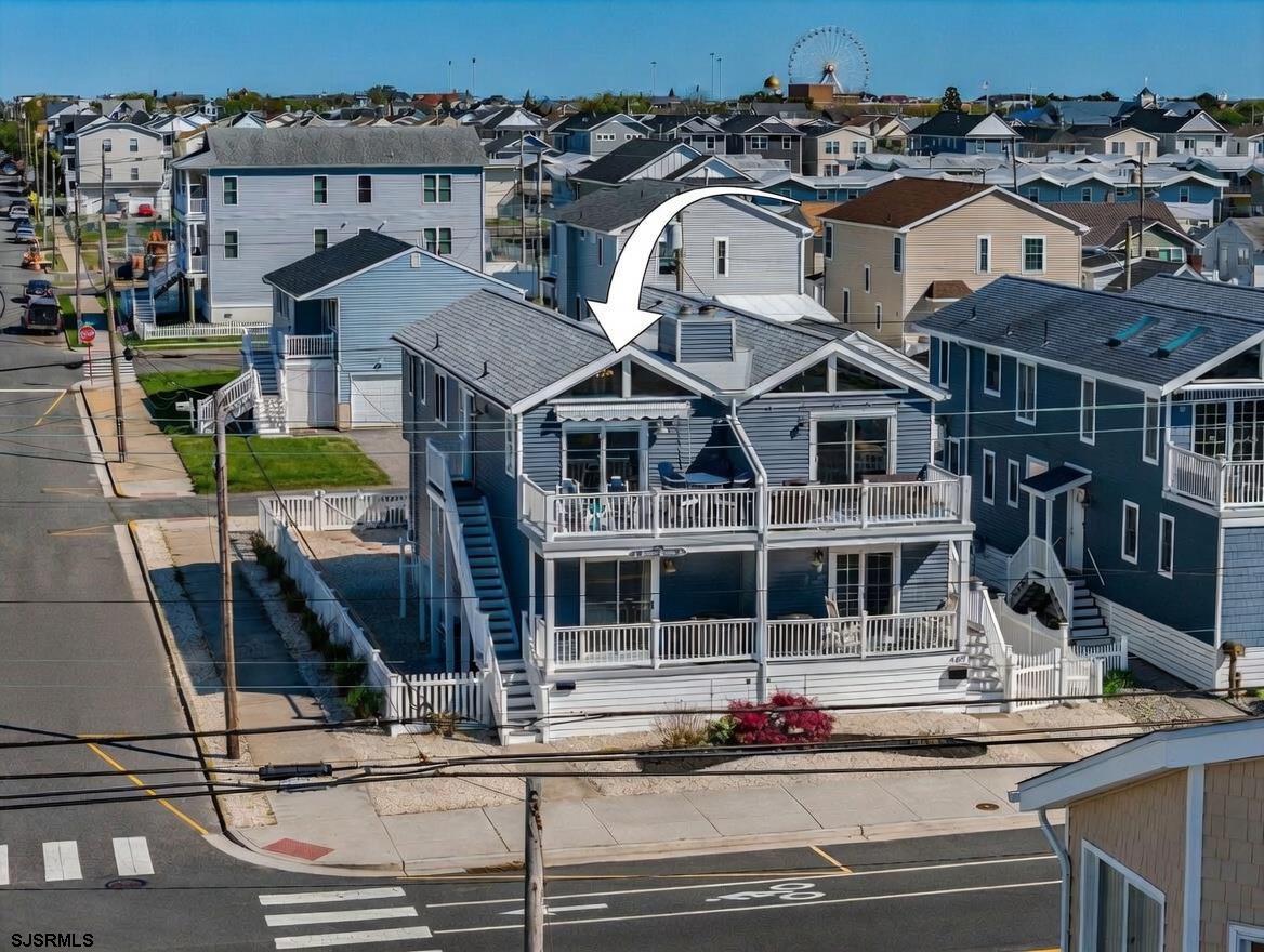 JUST LISTED * Showings start Saturday 5/16/26 after 1pm * Ocean City NJ WATER VIEWS & SUNSETS * Corner 3 Bed 2.5 Baths Townhouse * Welcome to 401 Bay Ave, a stunning bright & sunny corner townhouse near the Gardens, offering breathtaking water views with unforgettable sunsets! This 3-bedroom, 2.5-bath coastal home features a highly desirable upside-down layout designed to maximize panoramic bay views from the top-floor living space...an immediate wow factor for buyers! Inside, enjoy soaring vaulted wood ceilings with exposed beams, LED recessed lighting, LifeProof LVP wood grain flooring, fresh paint, and custom mill work throughout, creating a bright, open, inspired coastal chic design you will love as you live on vacation! The gourmet kitchen impresses with shaker style cabinetry, glass-front accents, granite countertops, soft green glass subway tile backsplash, pendant lighting, stainless steel sleek hood, cooktop, and oven with a statement Samsung Bespoke refrigerator. The home offers three spacious bedrooms, two tiled full baths, plus a convenient powder room, while the first floor primary suite features direct access to a private fenced yard, ideal for pets and indoor-outdoor living. Step outside to your coastal backyard retreat complete with fire pit, storage shed, enclosed outdoor shower, clothesline, with a 2nd Floor deck awning. Additional highlights include a new 2024 roof, new exterior stairs, maintenance-free vinyl siding, pull down attic storage, one reserved spot plus ample street parking. Whether you're searching for a primary residence, vacation home, or high-demand Ocean City investment property, this turnkey opportunity delivers location, lifestyle, and value. Homes with water views, upgrades, and this location near the Gardens, move quickly...schedule your private showing today!