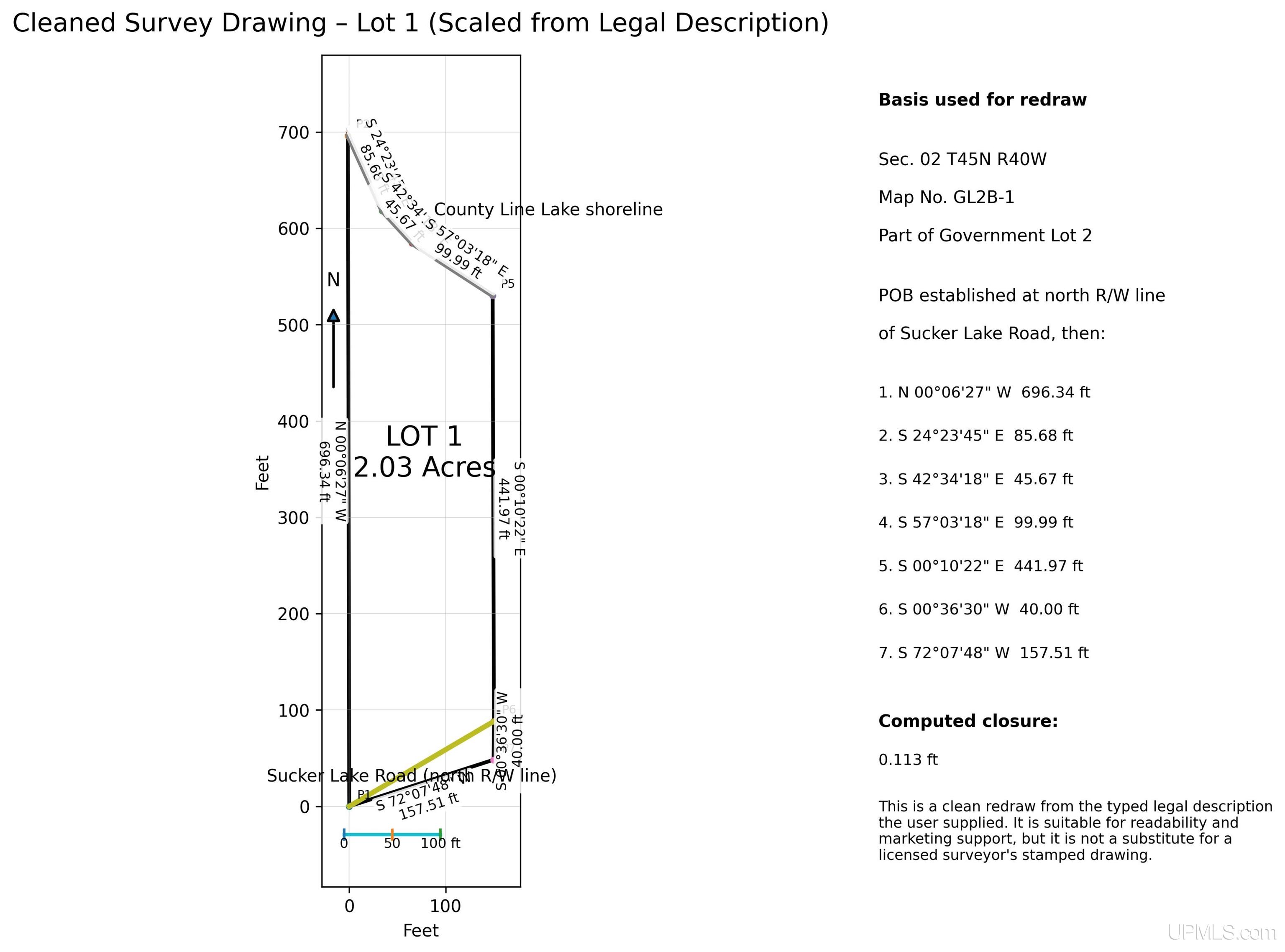 Lot 1 County Line Lake Crossroad, Watersmeet, MI, 49969