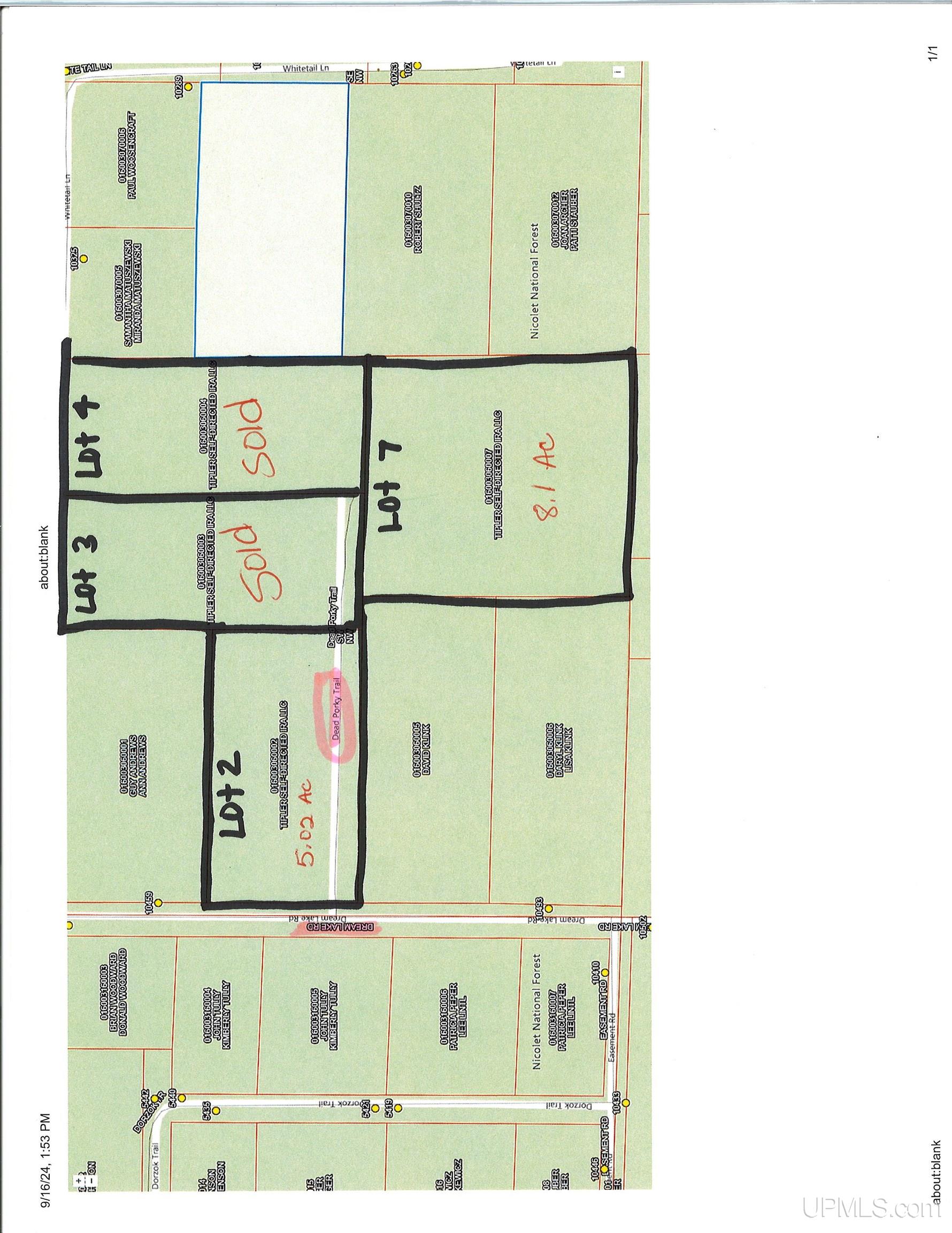 Homes for sale in Tipler Wi, WI | Tbd Off Of Dream Lake Rd Lot 2 Rd, Tipler Wi, WI 54542 | MLS# 50210030