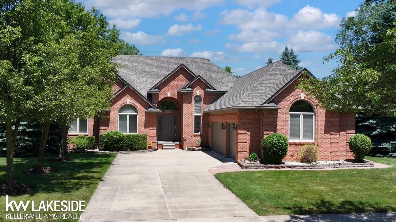 OPEN HOUSE Saturday June 13, 2026 from 12 PM - 3 PM. Welcome to this beautiful brick ranch in Stone Briar Estates. Over 2,600 sq ft, with rare additional loft, 3 car garage, and one of the best locations in the sub, on one of the most desirable sides of the street...why? Plenty of privacy, with no houses behind you, just nature and trees! Step right in and see a great floor plan, high tray ceilings, a very large den/home office on your right, large carpeted great room with gas fireplace, beautiful windows, and balcony. Up the stairs is the builder's upgraded bonus loft which offers extra options to fit your needs. From the great room, a smooth transition into your open concept kitchen. Granite countertops, plenty of beautiful cabinets, walk in pantry, stainless steel appliances, and the thoughtfully done island with extra seating is perfectly placed. Off the kitchen is first floor laundry and includes washer and dryer. Half bathroom is updated in granite as well. Off the living space, the huge primary bedroom has hardwood floors, a walk in closet, primary full bathroom with double sinks, jetted tub, and shower. The additional 2 bedrooms are a very good size, have plenty of daylight and easy access to the full bathroom with granite countertop and a shower. This home also has enormous full size basement ready to be finished. Another desirable upgrade is that throughout the home all the windows have had window film/window tinting professionally done. Window film boosts a home's energy efficiency, blocks damaging UV rays, and reduces uncomfortable glare. It provides excellent daytime privacy without sacrificing natural light and adds an extra layer of shatter resistance to your glass. On the exterior of the house is the long driveway, 3 car side garage, brand new roof (2025), classic landscaping, sprinklers, and yes the private backyard and concrete patio.  Comes see for yourself what this fantastic house has to offer...and welcome home!