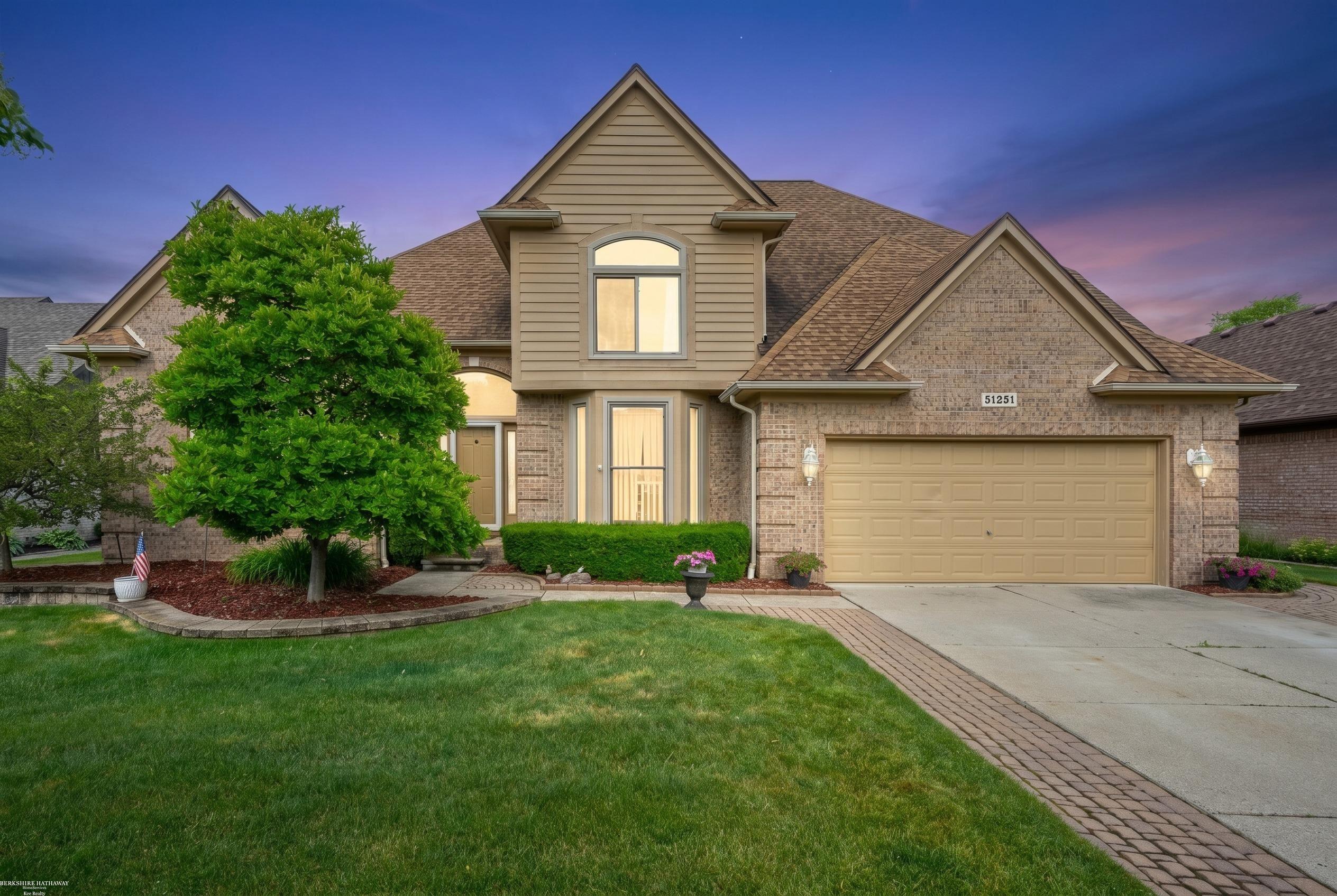 This stunning 2900 sq ft split level is ready for new owners. Home features large master suite on Main floor with 3 additional bedrooms upstairs. Located on a fenced lot in desirable Westwood Estates at 23 Mile and Romeo Plank. Home features newer roof, windows, furnace, air conditioner, and hot water tank.  Finished basement is great for entertaining and offers plenty of storage space. Nicely appointed landscaping finish off this true turnkey home.