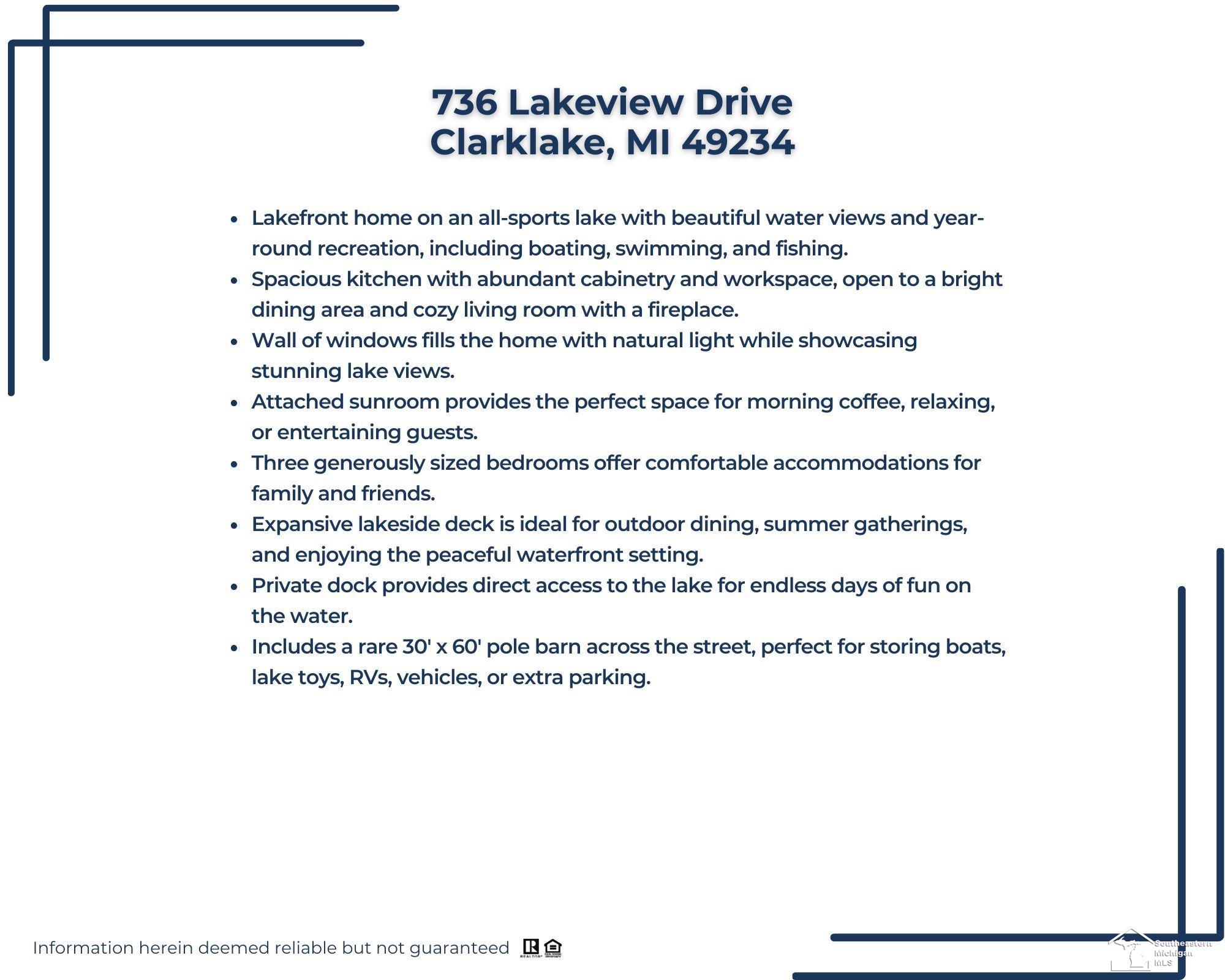 42nd image of 736 Lakeview Dr, Clarklake, MI 49234 | MLS# 57050213556