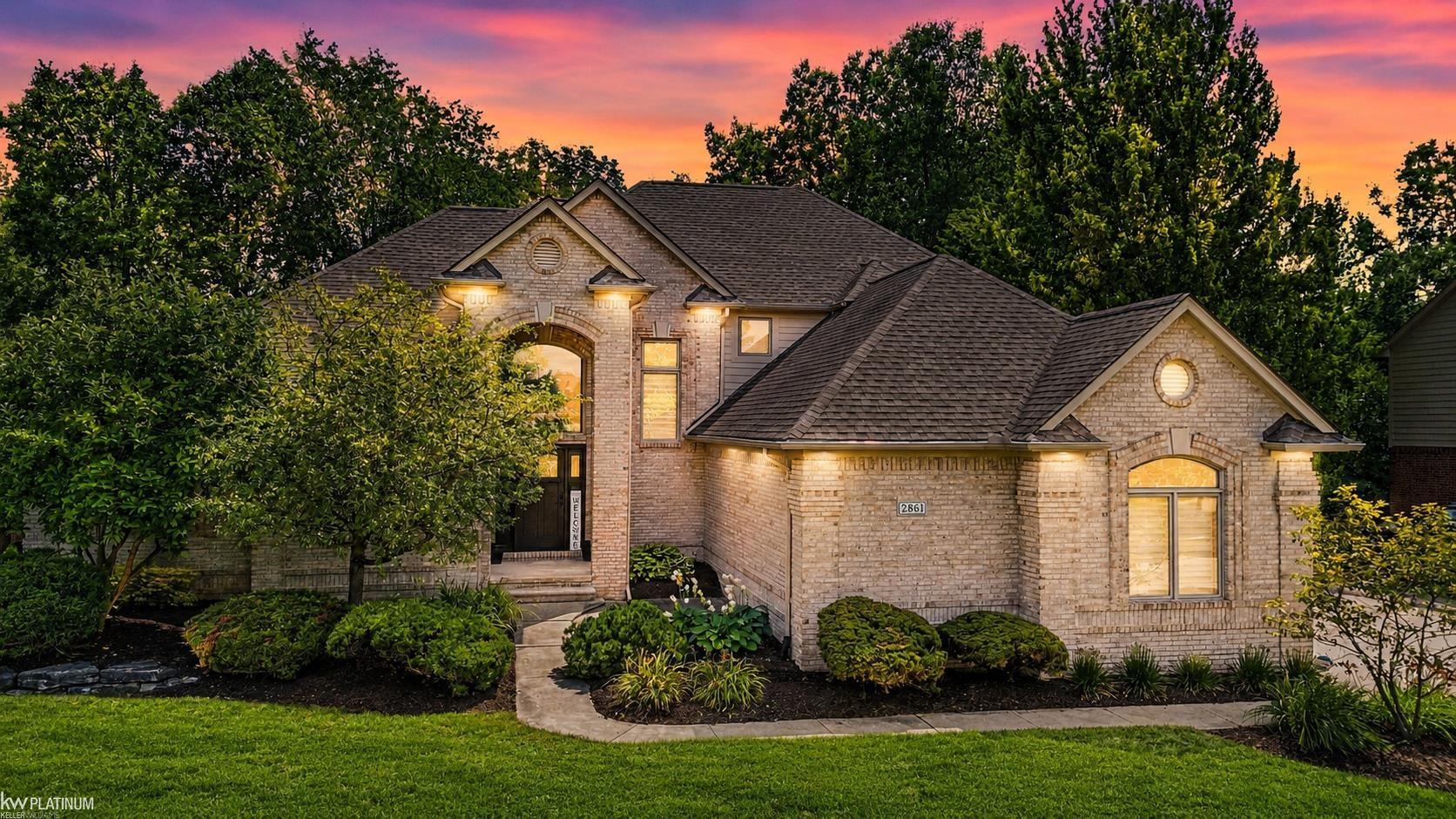 *Open House & Ice Cream Cart Saturday, 8/15 from 12:30-2:00!* Exceptional luxury living in Shelby Township! This extensively renovated 5-bedroom, 3.5-bath 2-story colonial offers 3,029 sq ft above grade plus an extraordinary 2,000 sq ft fully finished walkout basement. Thoughtfully customized from 2019 to present, this home showcases refined finishes, elevated design, and exceptional attention to detail throughout. The grand foyer opens to a sophisticated office/library and beautifully appointed living spaces, including a living room with gas fireplace and a spectacular gourmet kitchen featuring top-of-the-line Viking stainless steel appliances, oversized island with prep sink and seating, granite countertops, Peruvian tile, pot filler, drawer microwave, heated floors, and a large walk-in pantry. The main-floor primary suite is a private retreat with vaulted ceiling, generous walk-in closet, and a luxurious spa-inspired bath featuring heated floors, double vanity, step-in rainfall shower, soaking tub, and custom tilework. Three additional bedrooms and a double vanity bath upstairs, spacious first floor laundry room, and versatile dining or family room with custom wine bar complete the upper levels. The impressive fully finished walkout basement extends the living and entertaining space with a custom bar, full kitchen, Kenmore Elite appliances, dual-zone wine fridge, 2-tap Perlick Kegerator, three Perlick beverage centers, Kenmore ice maker, workout area with rubber flooring, additional bedroom with egress window, full bath, electric fireplace, heated flooring, and custom storage for pool essentials. TVs in the basement stay. Walkout access leads to a private resort-like backyard featuring lush landscaping, a fully fenced yard with no neighbors behind, lofted Trex deck with patio below, heated saltwater in-ground pool with 4-to-6-foot depth resurfaced in 2025, newer pump and filter, and a Caldera hot tub with bromine filtration. Heated floors are thoughtfully placed near the basement doorwall and custom bar for ye