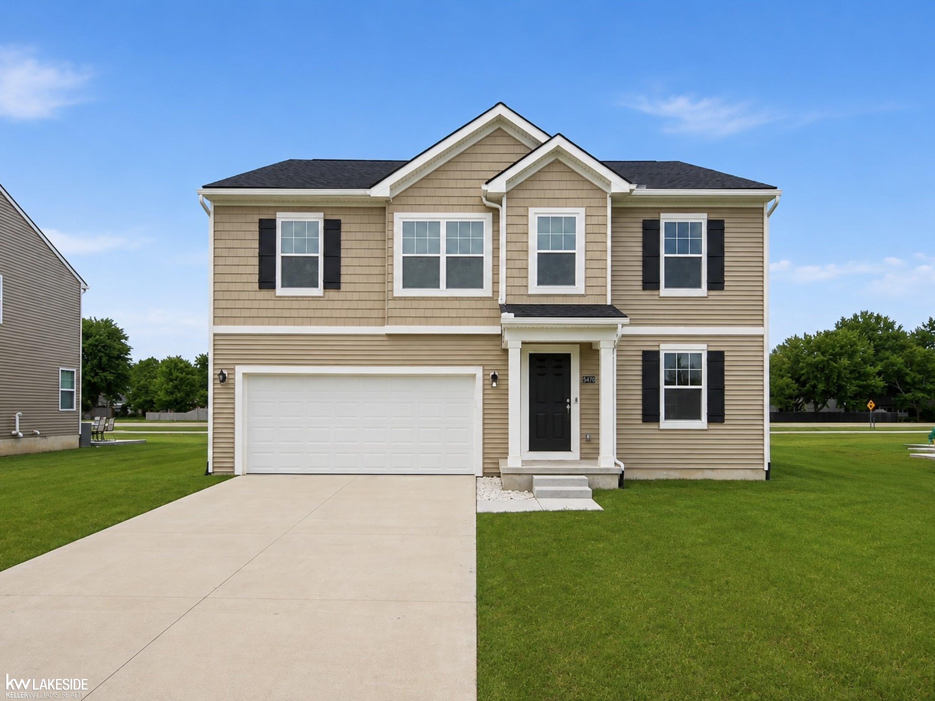Instant Equity in Creekside Park! Welcome to this beautifully maintained 2024 Juliet model by MI Homes in desirable Chesterfield Township. Building this same home would cost approximately $500,000, giving you the opportunity to own a nearly new construction without the wait-or the new-build price tag!  Featuring 4 bedrooms, 2.5 baths, an open-concept layout, and beautiful hardwood flooring throughout the main living areas. The spacious kitchen includes a range, microwave, and dishwasher. The primary suite offers a private bath, while the unfinished basement provides endless possibilities for additional living space, recreation, a home gym, or storage. Conveniently located near shopping, dining, parks, and expressways. Move-in ready and waiting for you!