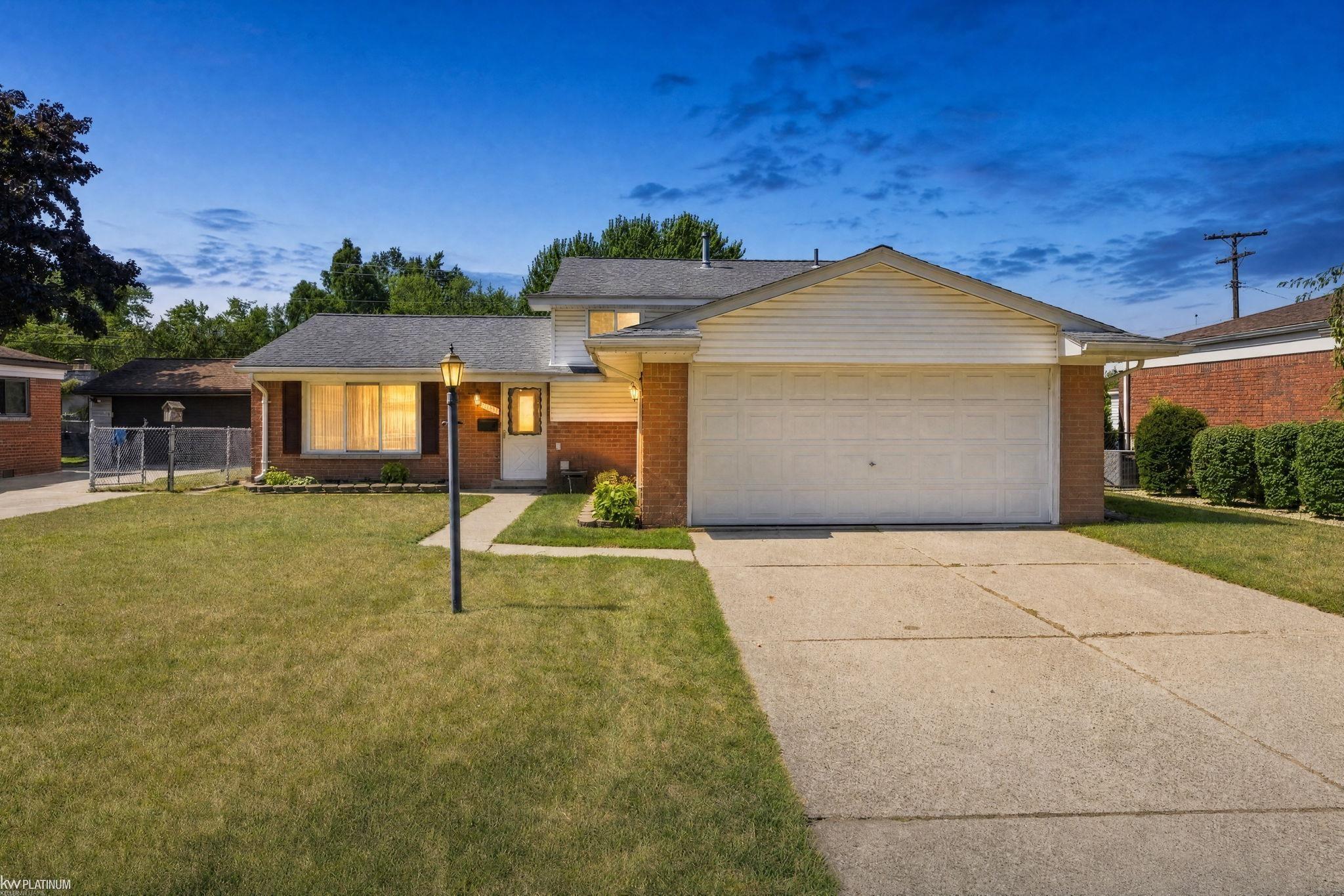 **OPEN HOUSE 9/2 from 4-6 PM** Here's your opportunity to own a solid, well-maintained home in a desirable Sterling Heights neighborhood! Lovingly cared for by the same family for more than 50 years, this brick split-level offers timeless quality, generous space, and an inviting atmosphere just waiting for you to make it your own.  With over 1,800 square feet, this home features 4 bedrooms, a spacious eat-in kitchen, and plenty of room for comfortable living. The 2-car attached garage provides convenient parking and additional storage space, while the fully fenced backyard offers privacy and added convenience.  Whether you're looking for a home to make your own or a property with great potential, this one is worth a look. Immediate occupancy available - schedule your showing today!