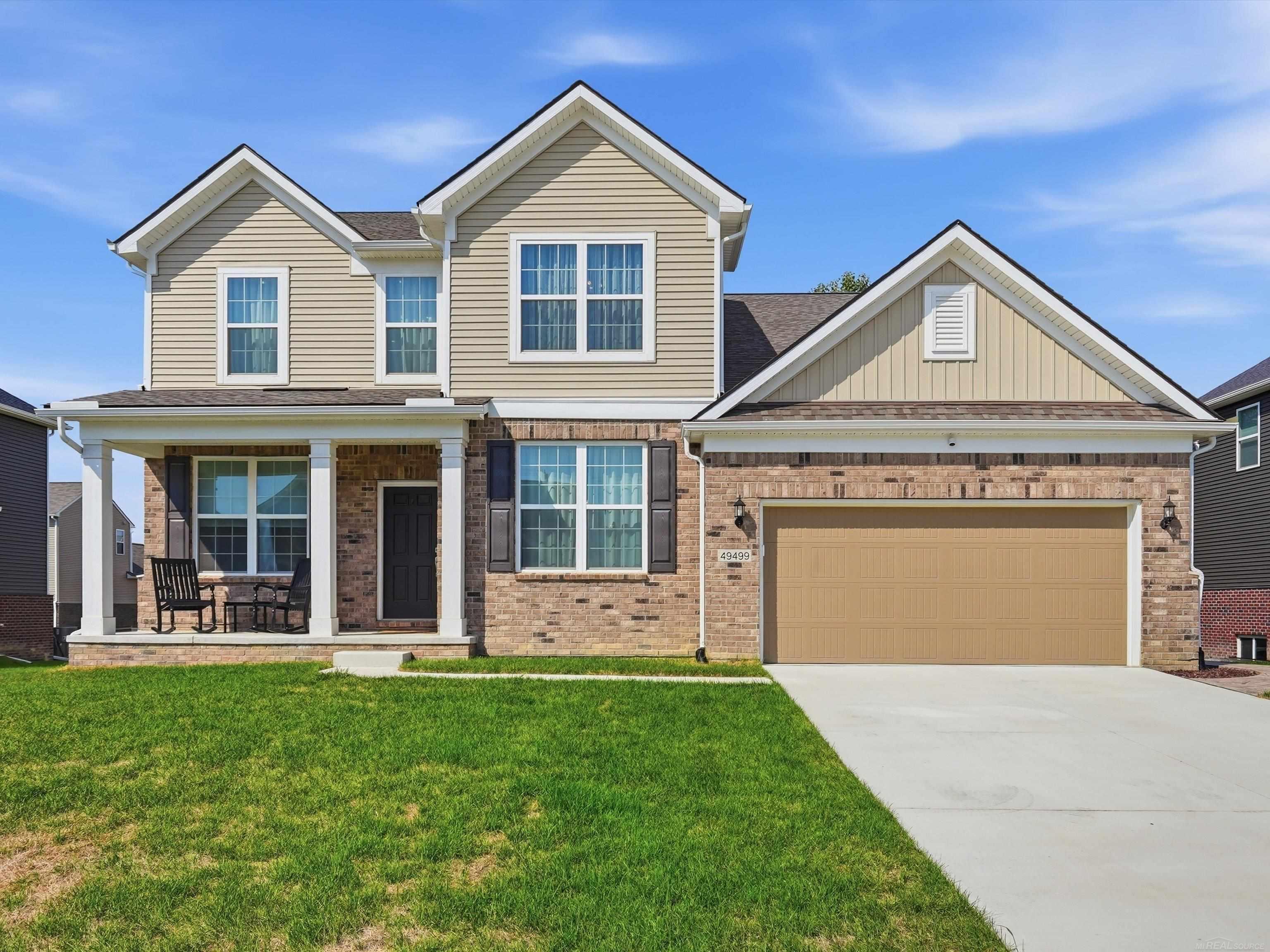 Coming Soon! Open house this Saturday, Sept. 12th, from 11:00-1:00PM  Built in 2023 with over $50,000 in completed post-closing improvements, this beautifully maintained 4-bedroom, 3.5-bath home offers over 3,200 sq. ft. of modern living space with the finishes and feel of new construction, without the wait or added expense of completing a new build after closing.  MAIN LEVEL: Step inside to a welcoming foyer with elegant wainscoting and hardwood floors extending throughout the main level. The open-concept kitchen features quartz countertops, stainless steel appliances, and seamless flow into the dining and living areas, ideal for everyday living and entertaining. A versatile main-level flex room provides the perfect space for a dedicated home office, playroom, or study.  UPSTAIRS & BEDROOMS: Upstairs, a spacious central loft offers a second living area ideal for a media room, playroom, or study space. The primary suite features a walk-in closet and private bath with dual vanity, shower, and separate soaking tub. A second bedroom offers its own private en-suite bath, perfect for guests, while the third and fourth bedrooms share an additional full bath with a double vanity.  OVER $50,000 IN COMPLETED IMPROVEMENTS: Unlike many new builds, the time-consuming and costly finishing work is already done. Enjoy a professionally landscaped yard with full irrigation, a multi-level stamped concrete patio, covered front porch, custom window treatments, and upgraded ceiling fans throughout. A water-powered backup sump pump, installed after closing in 2023, provides an additional valuable improvement. This home is truly move-in ready, inside and out.  BASEMENT & FUTURE POTENTIAL: The unfinished basement offers upgraded ceiling height and an egress window, providing excellent potential for future living, recreation, fitness, or storage space.  WHY WAIT MONTHS FOR NEW CONSTRUCTION AND THEN SPEND MORE COMPLETING THE PROPERTY AFTERWARD? Enjoy the modern home you want with the landscaping, outdoor living, and finishing touches alre