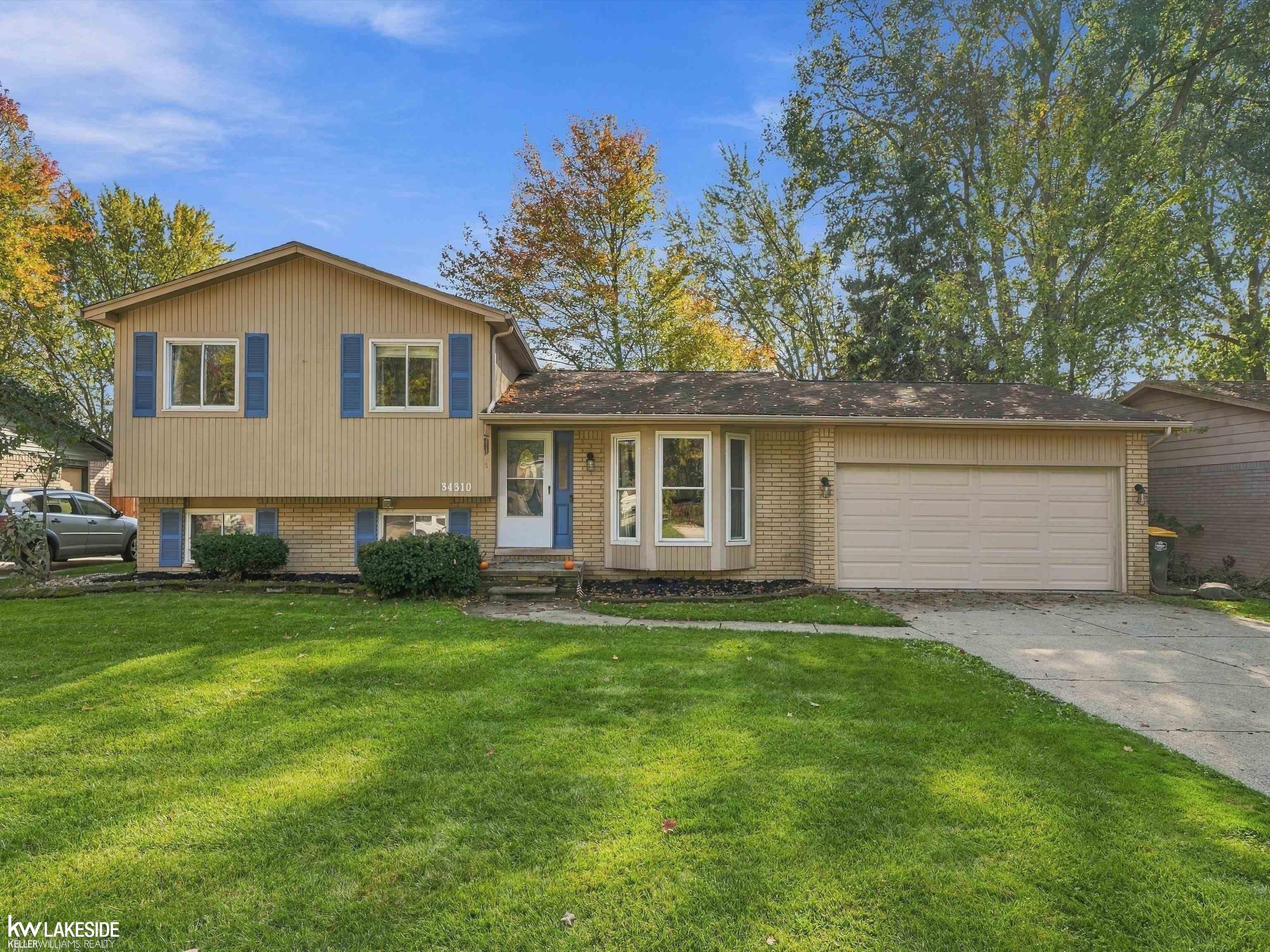 Beautifully updated quad-level in Chesterfield within the Anchor Bay School District! Featuring 3 bedrooms, 1.5 baths, hardwood floors, and new carpet (4/2025). The beautifully remodeled kitchen (10/2022) boasts quartz countertops, while the upstairs bath (12/2020) features granite countertops. All bedrooms offer California Closets (11/2025). Enjoy cozy evenings in the family room with a natural fireplace or relax outdoors on the deck. Recent updates include new A/C (7/2025), garage door (2022), basement waterproofing 6/2024. All appliances included. A wonderful place to call home!