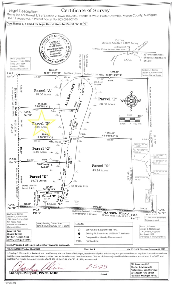 Parcel B N Stephens Road, Custer, MI, 49405