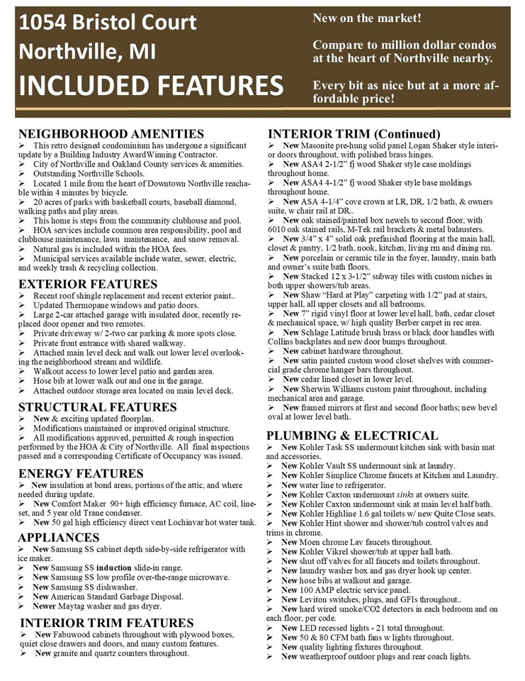 1054 Bristol Court, Northville, MI, 48167-1001