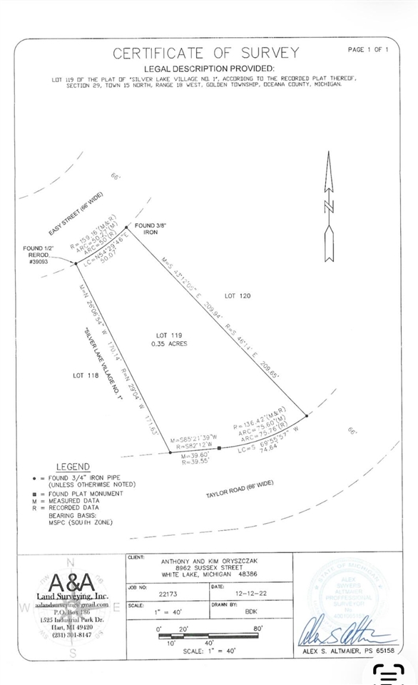 8511 W Easy Street, Mears, MI, 49436-9423