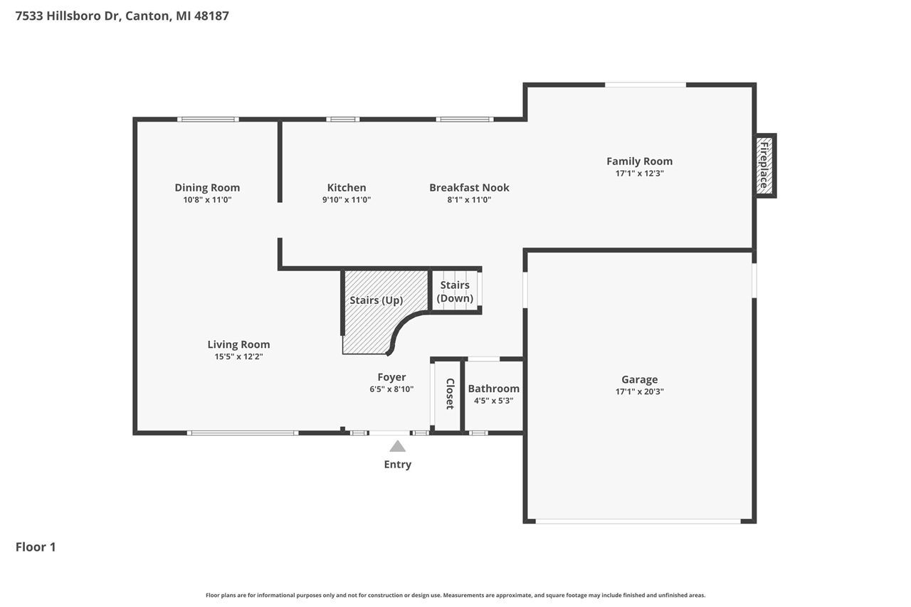 7533 Hillsboro Drive, Canton, MI, 48187-2205