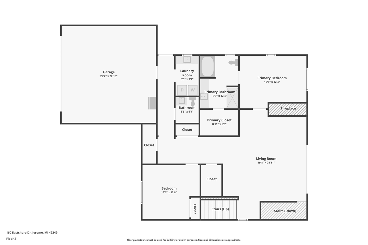 160 Eastshore Drive, Jerome, MI, 49249-9407