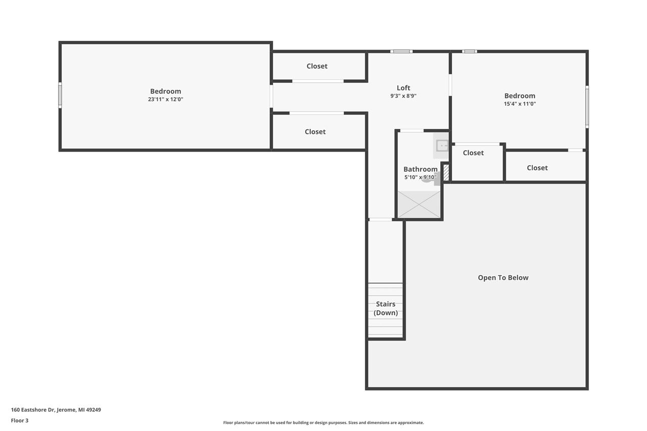 160 Eastshore Drive, Jerome, MI, 49249-9407