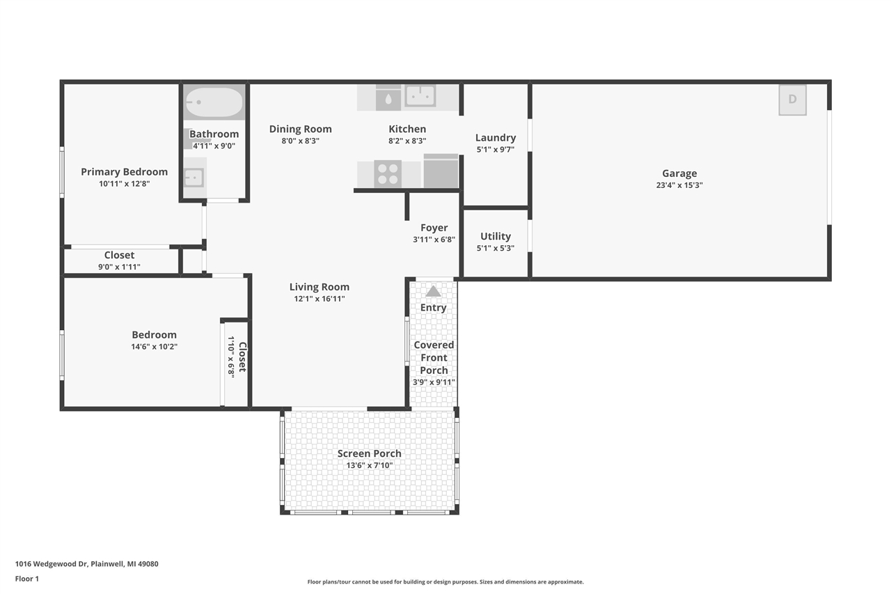 1016 Wedgewood Drive, Plainwell, MI, 49080-1278