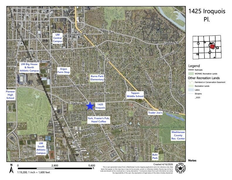 1425 Iroquois Place, Ann Arbor, MI, 48104-4637