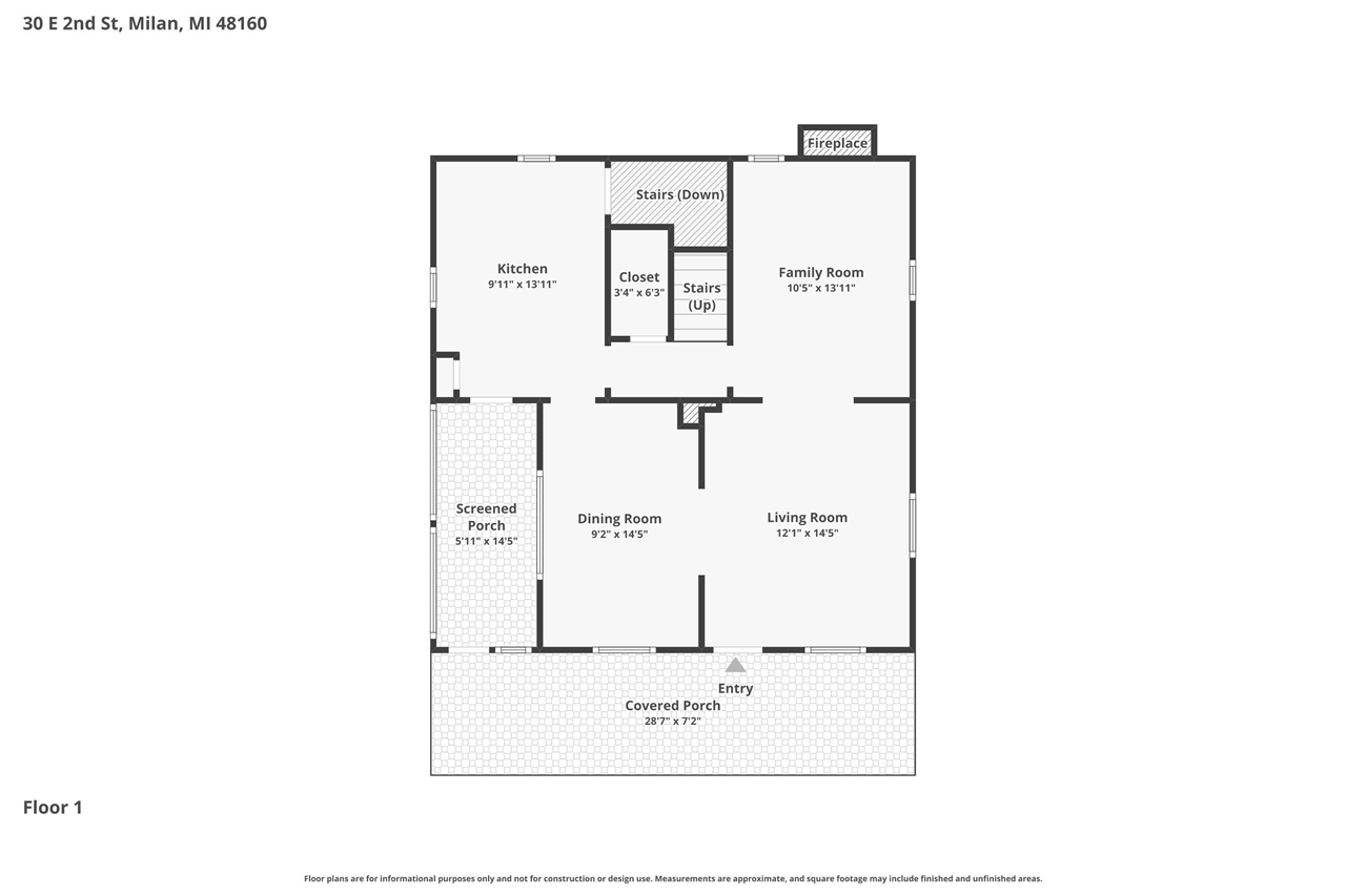 30 E 2nd Street, Milan, MI, 48160-1372