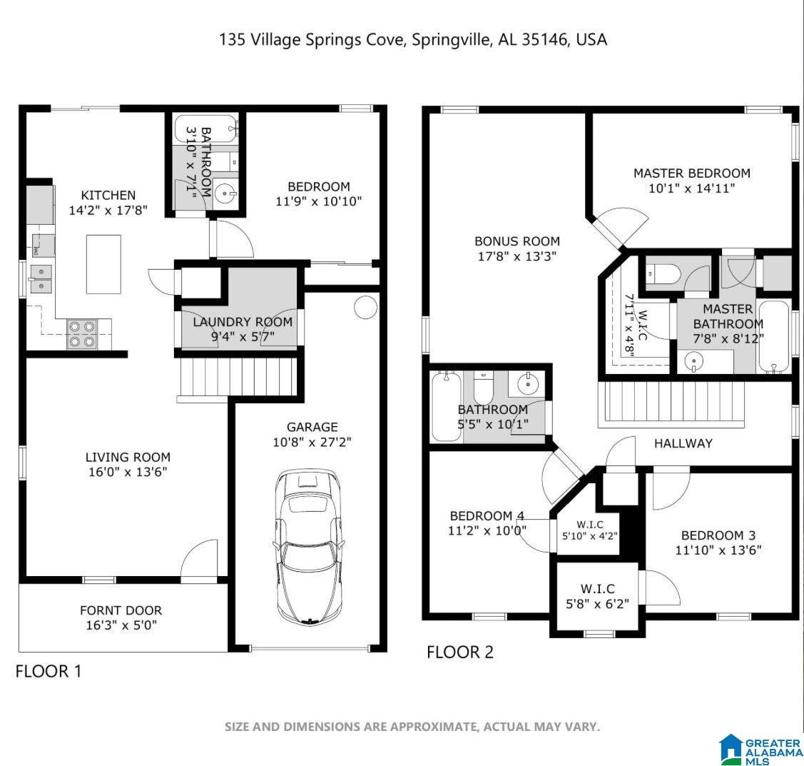 Photo 3 of Single family home for sale at 135 Village Springs Cvs, Springville, AL 35146 | MLS# 21436854 | Listing updated on 2026-09-25