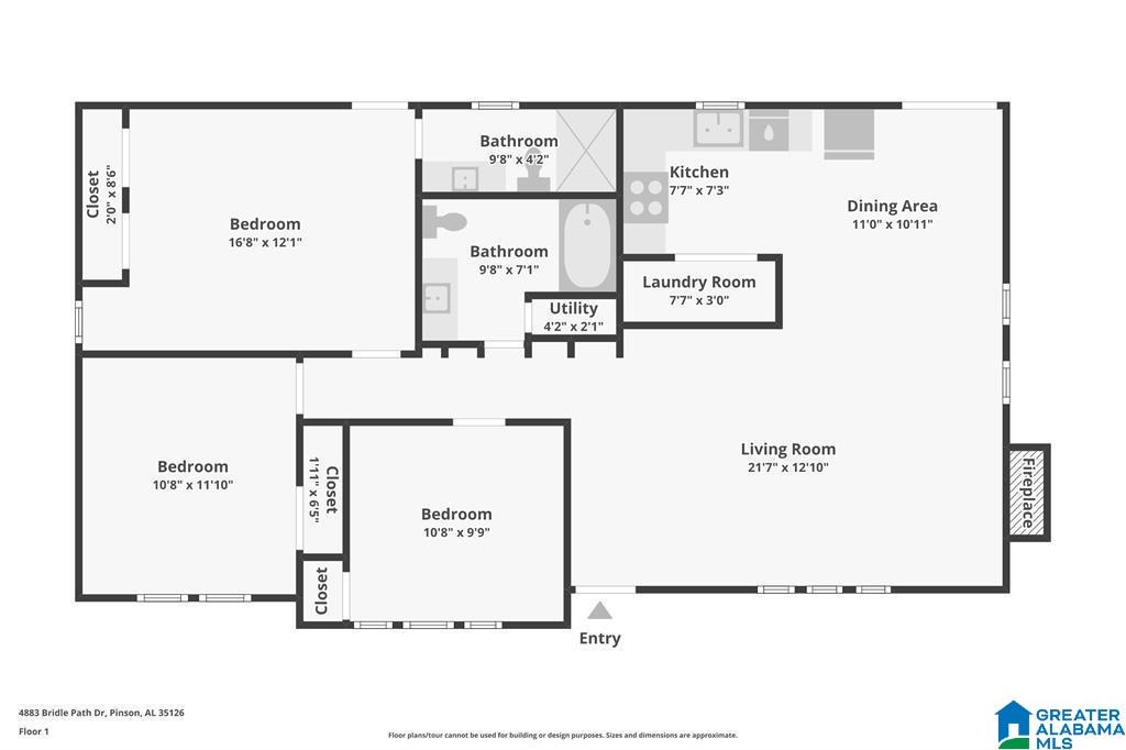 Homes for sale in Pinson, AL | 4883 Bridle Path Dr, Pinson, AL 35126 | MLS# 21443422