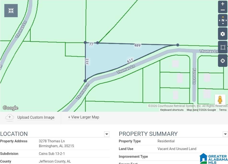 Photo 1 of Land for sale at 3278 Thomas Ln, Birmingham, AL 35215 | MLS# 21445427 | Listing updated on 2026-05-07