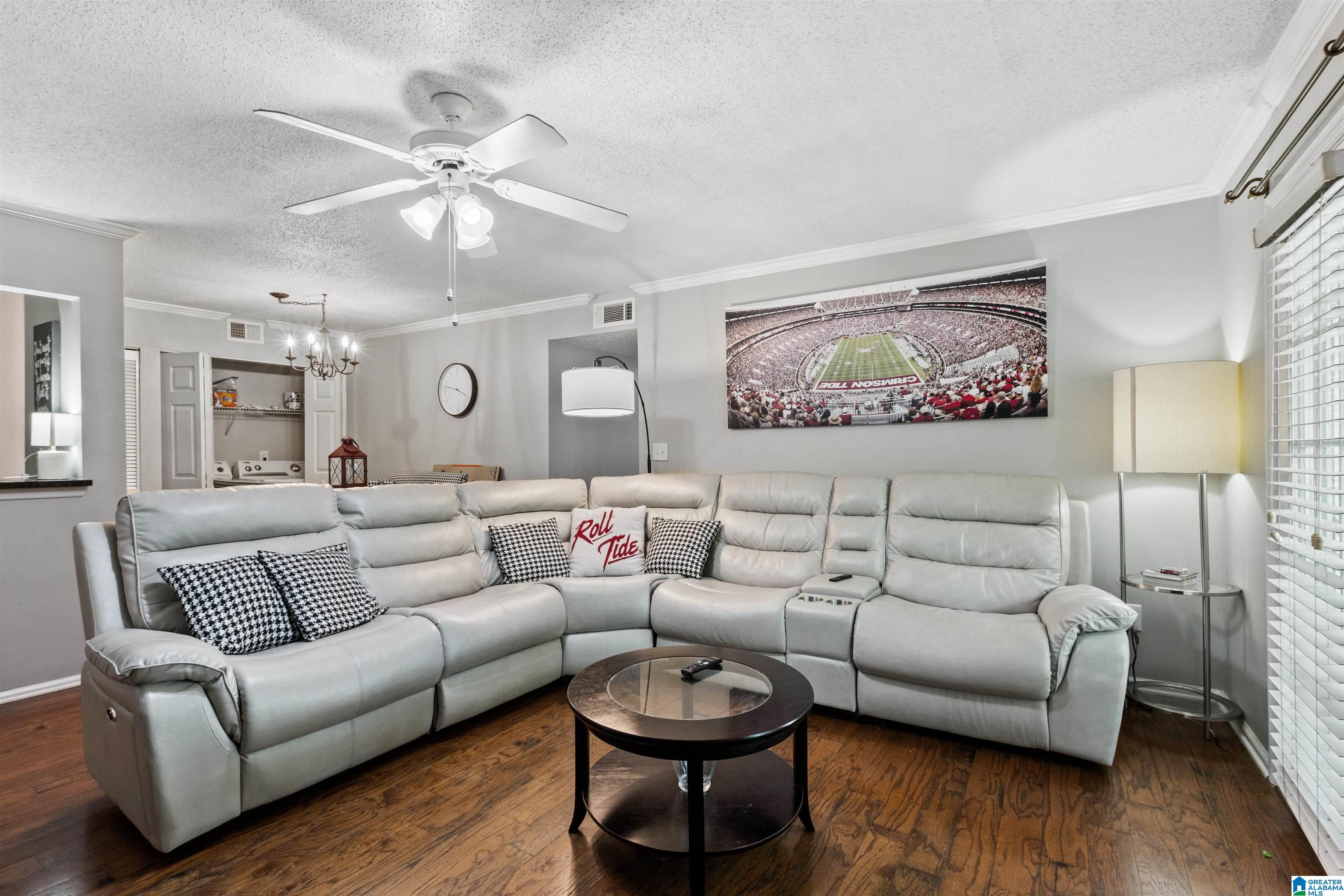 Fantastic 2BR/2BA condo available less than a mile from the University of Alabama! The property can provide the new owner the option of already beautifully furnished including a 90 inch TV! You will not find a better place to enjoy your year round condo and perfectly suited for cheering on the Tide in any and all sports. Luxury vinyl plank in living room, dining room and bedrooms. No carpet!  Stainless steel appliances, granite countertops; full size washer and dryer; covered patio and additional storage is a big plus.  Enjoy the amenities which include resort style pools, state-of-the-art fitness center, conference room, break rooms, dog parks, Crimson Ride.  The 2nd Ave. overpass has provided the current owner with easy access to campus including walking to football games at Bryant-Denny Stadium! Roll Tide.  Tenant occupied. Showing requires 48 hr. notice.
