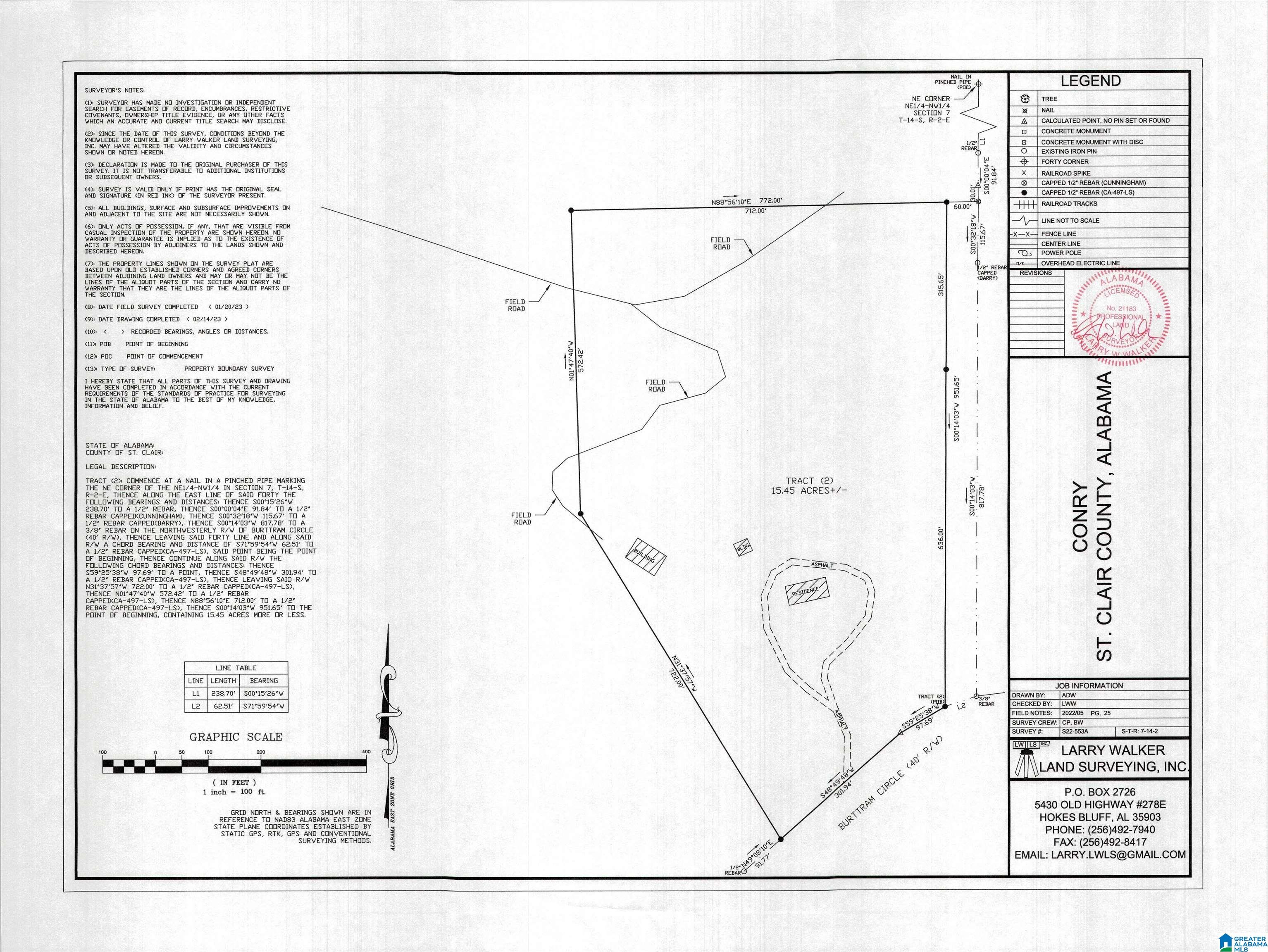 Photo 3 of Land for sale at 551 Burtram Cir, Springville, AL 35146 | MLS# 21465169 | Listing updated on 2026-09-16
