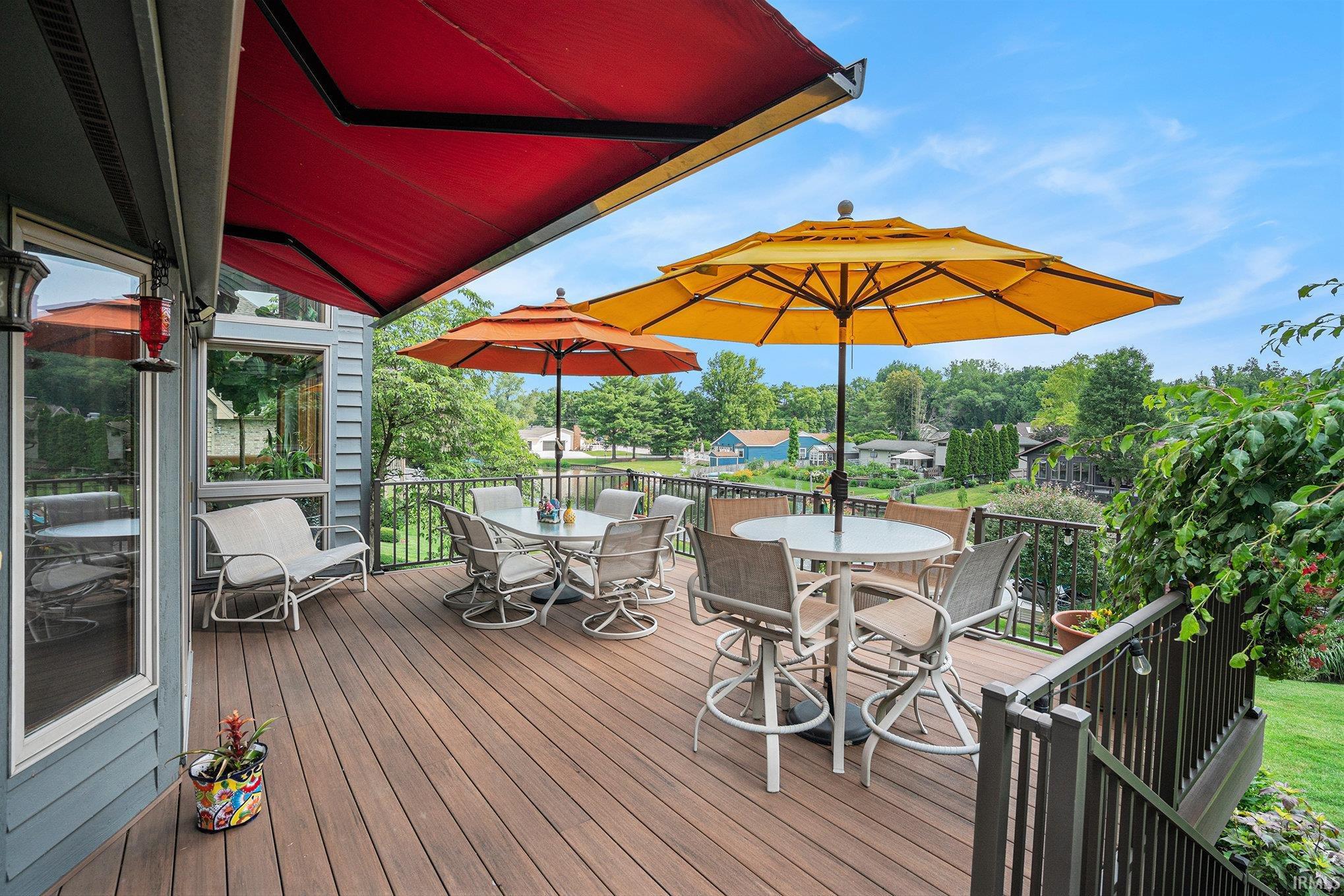 Overlooking River All New Deck, Railing, Staircase and Power Awning