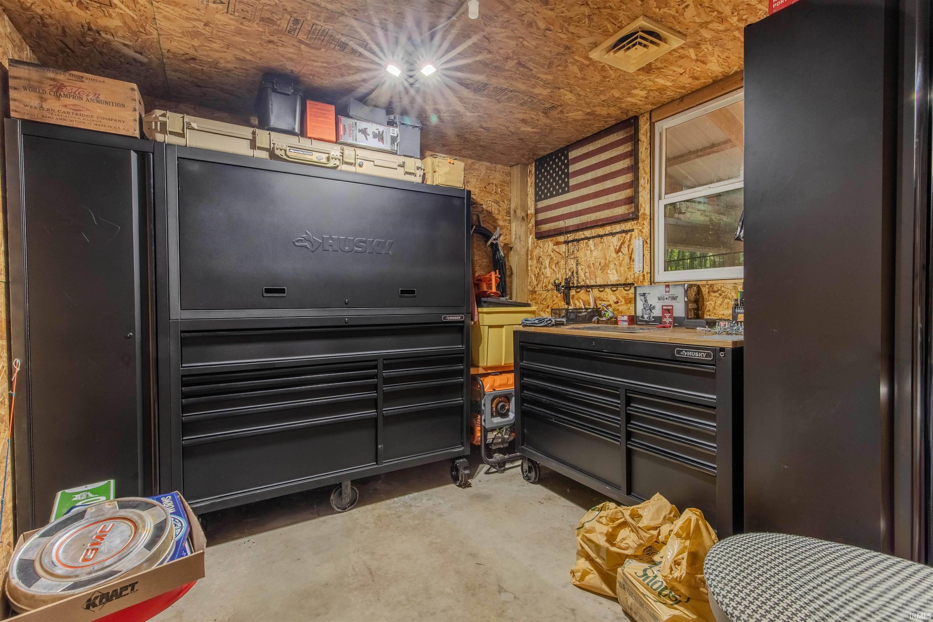 Climate Controlled storage area in shop.