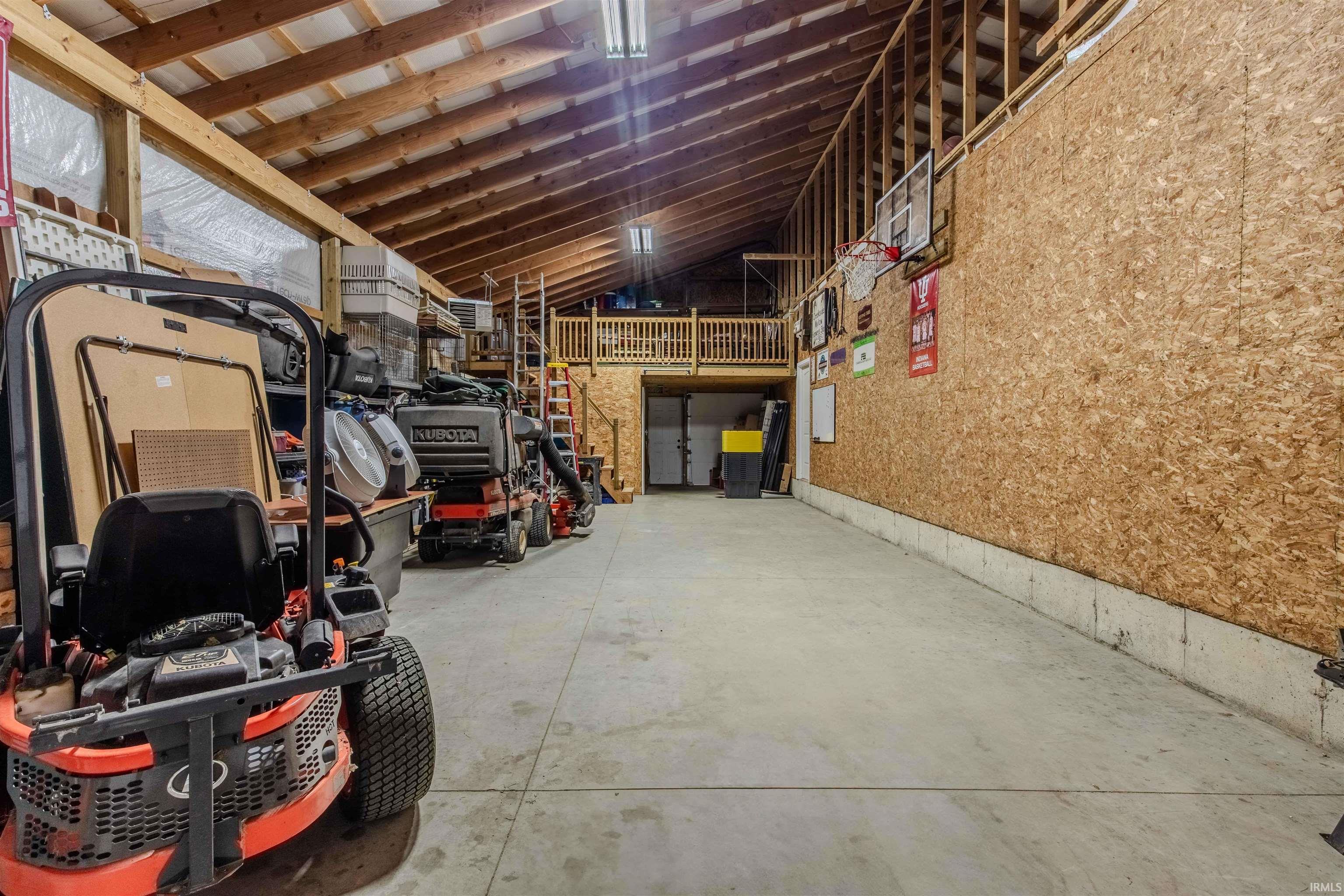 Newest Addition to Shop, w/12' OH door entrance inside area view.