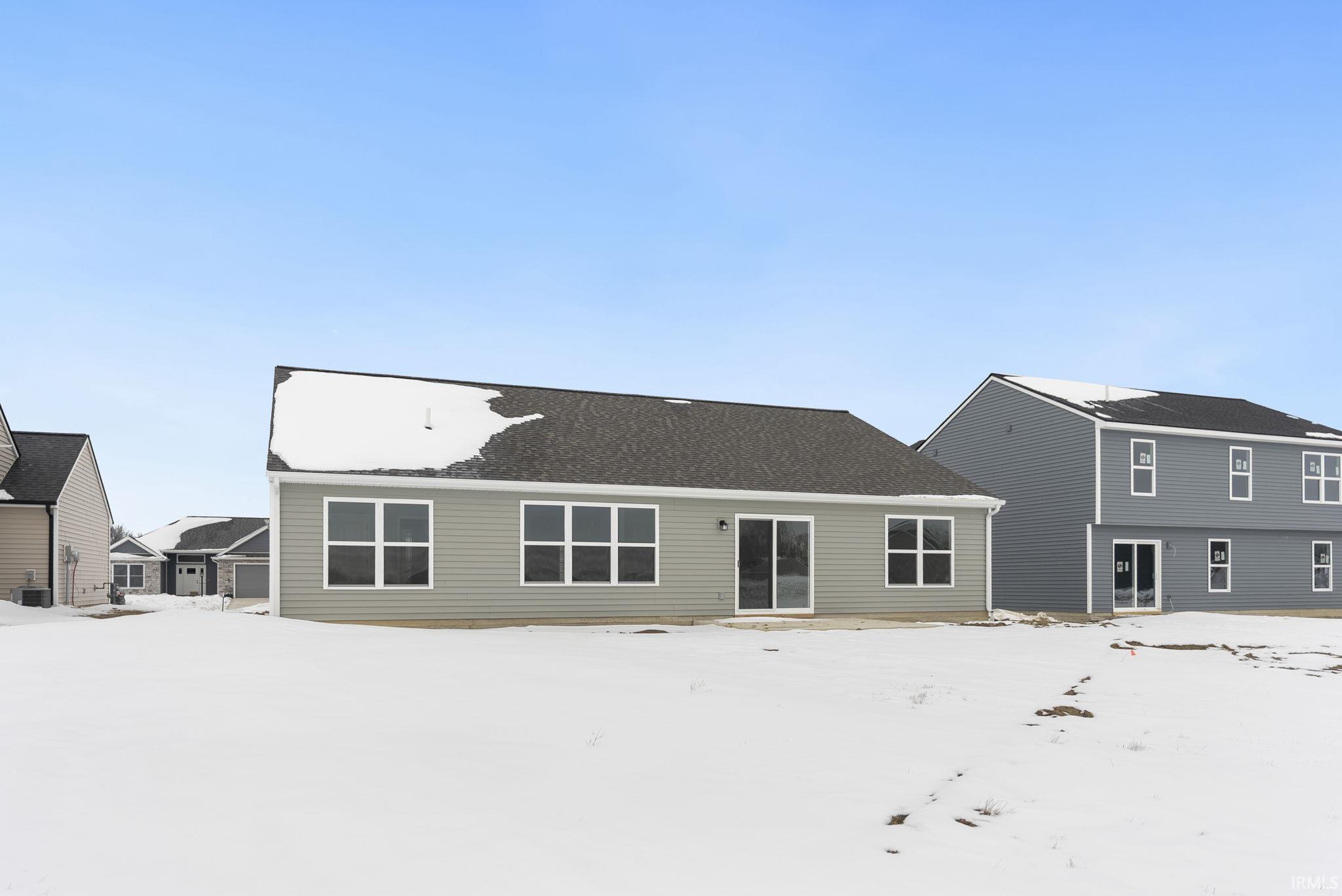 View of snow covered house